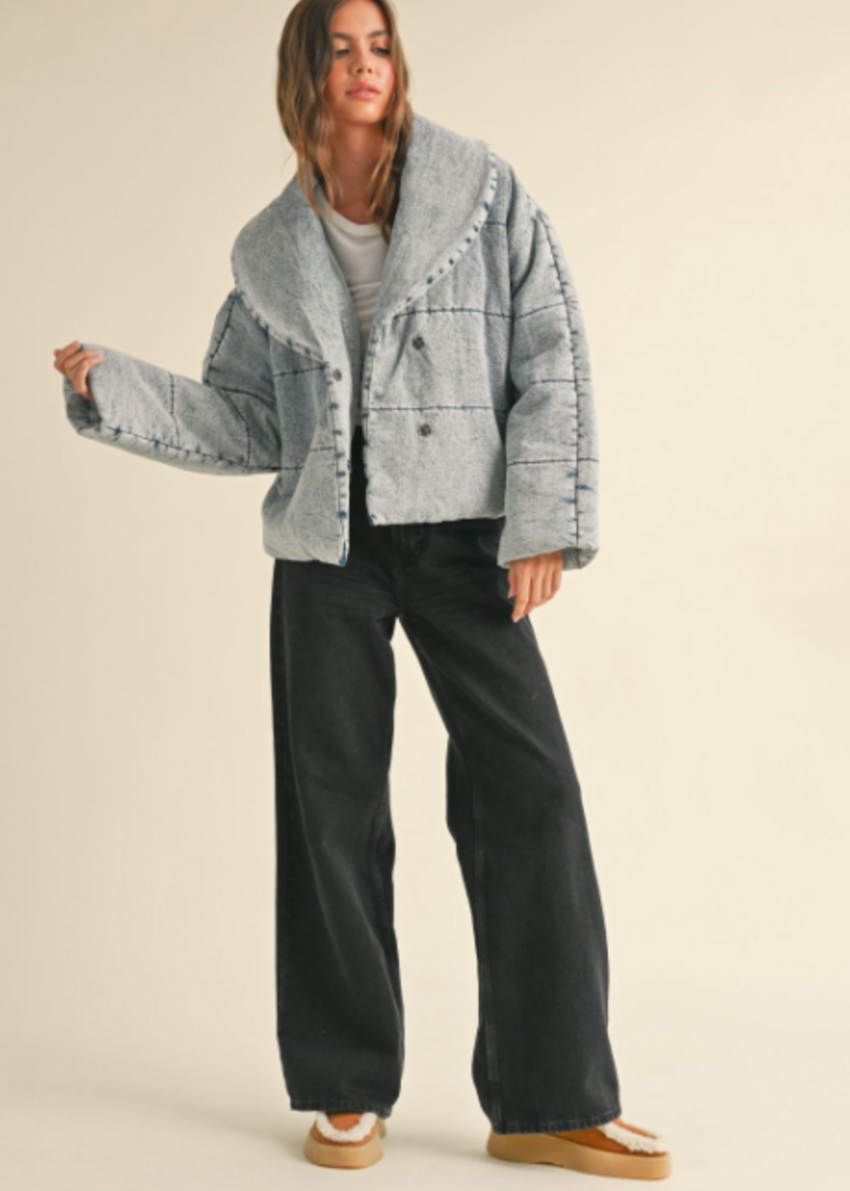 MIOU MUSE Denim Puffer