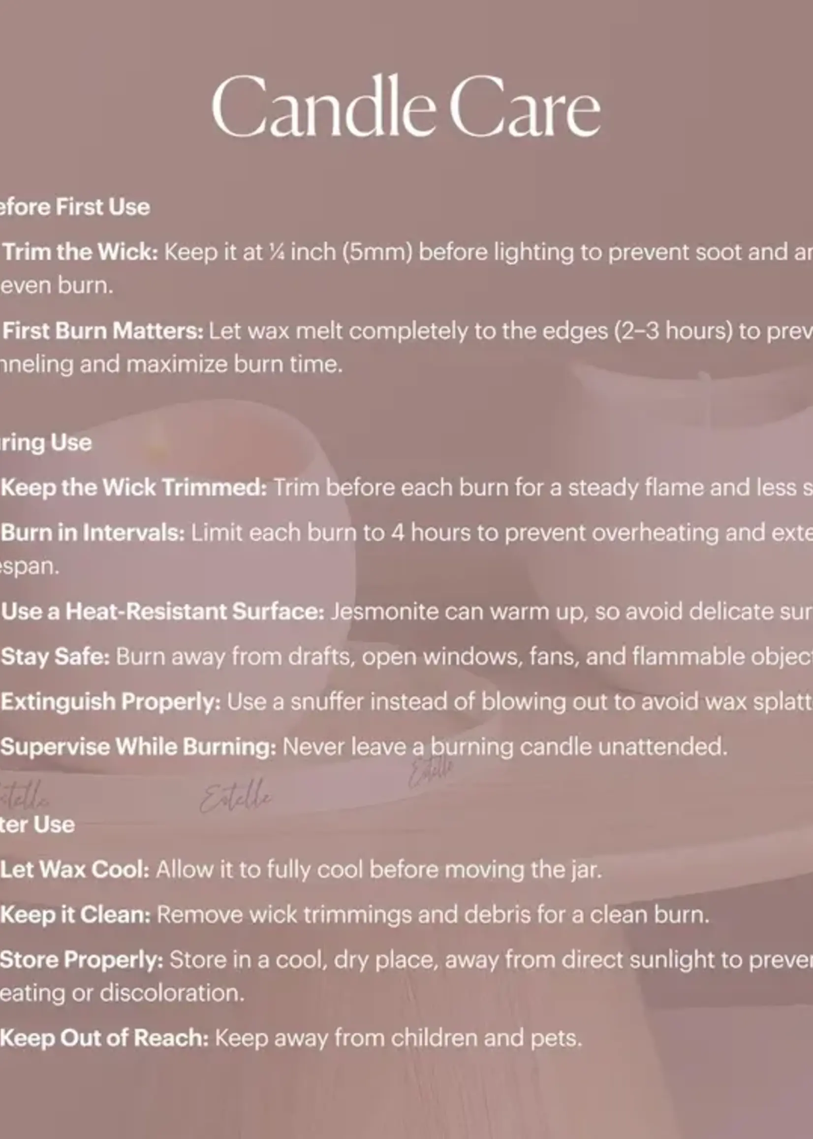 ESTELLE Studio SKYLER- Handmade Ribbed Jar Soy Candle | Wood Wick