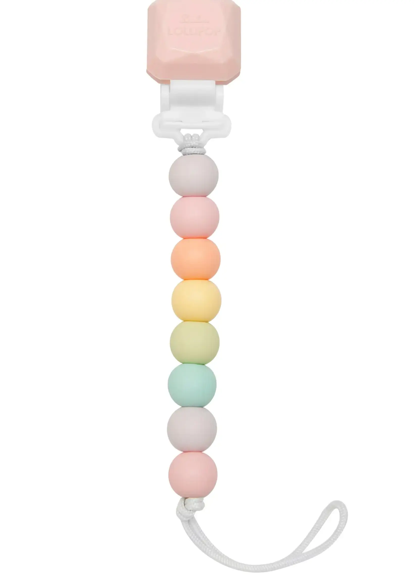 LOULOU LOLLIPOP Silicone Pacifier Clip - Cotton Candy