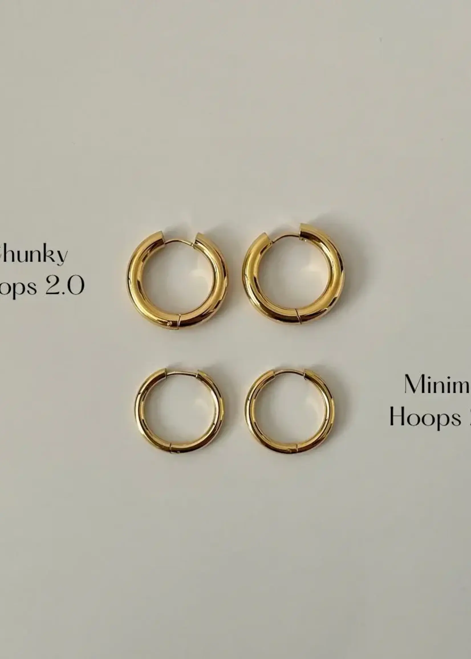 NAMASTE JEWELRY Chunky Gold Hoops 2.0
