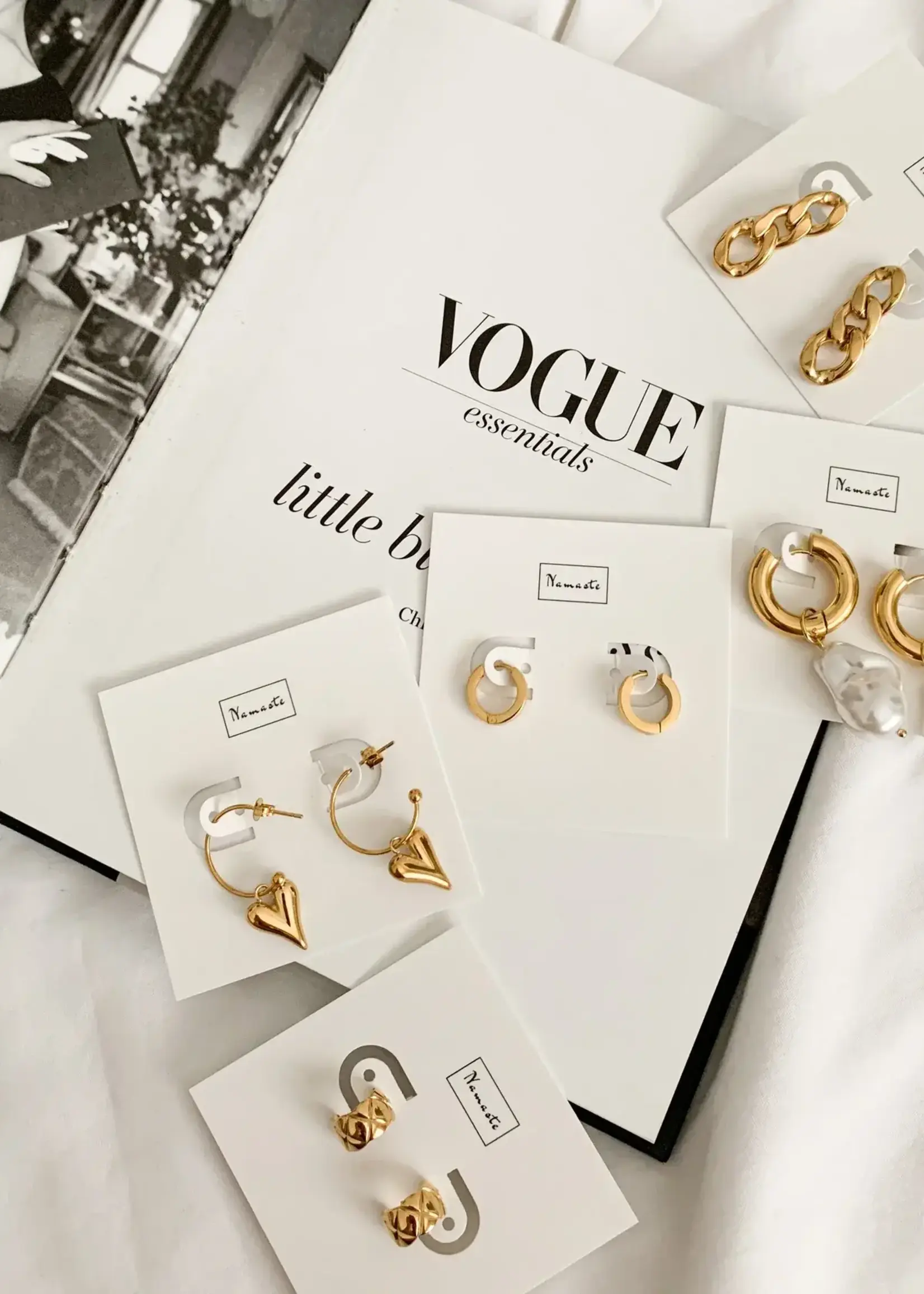 NAMASTE JEWELRY Honey Huggie Hoops