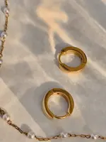 NAMASTE JEWELRY Honey Huggie Hoops