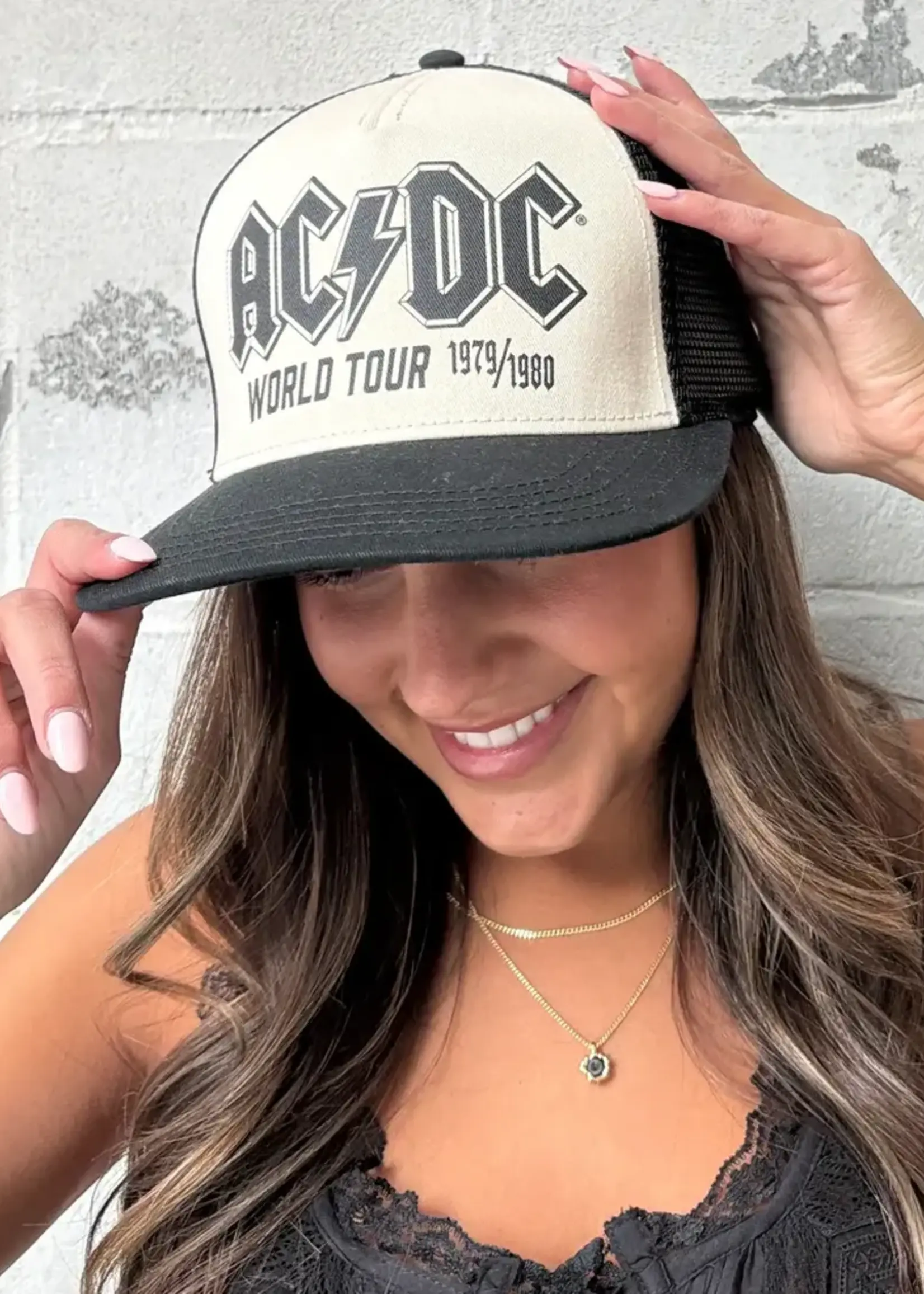 AMERICAN NEEDLE AC/DC Hat - Black/ Ivory
