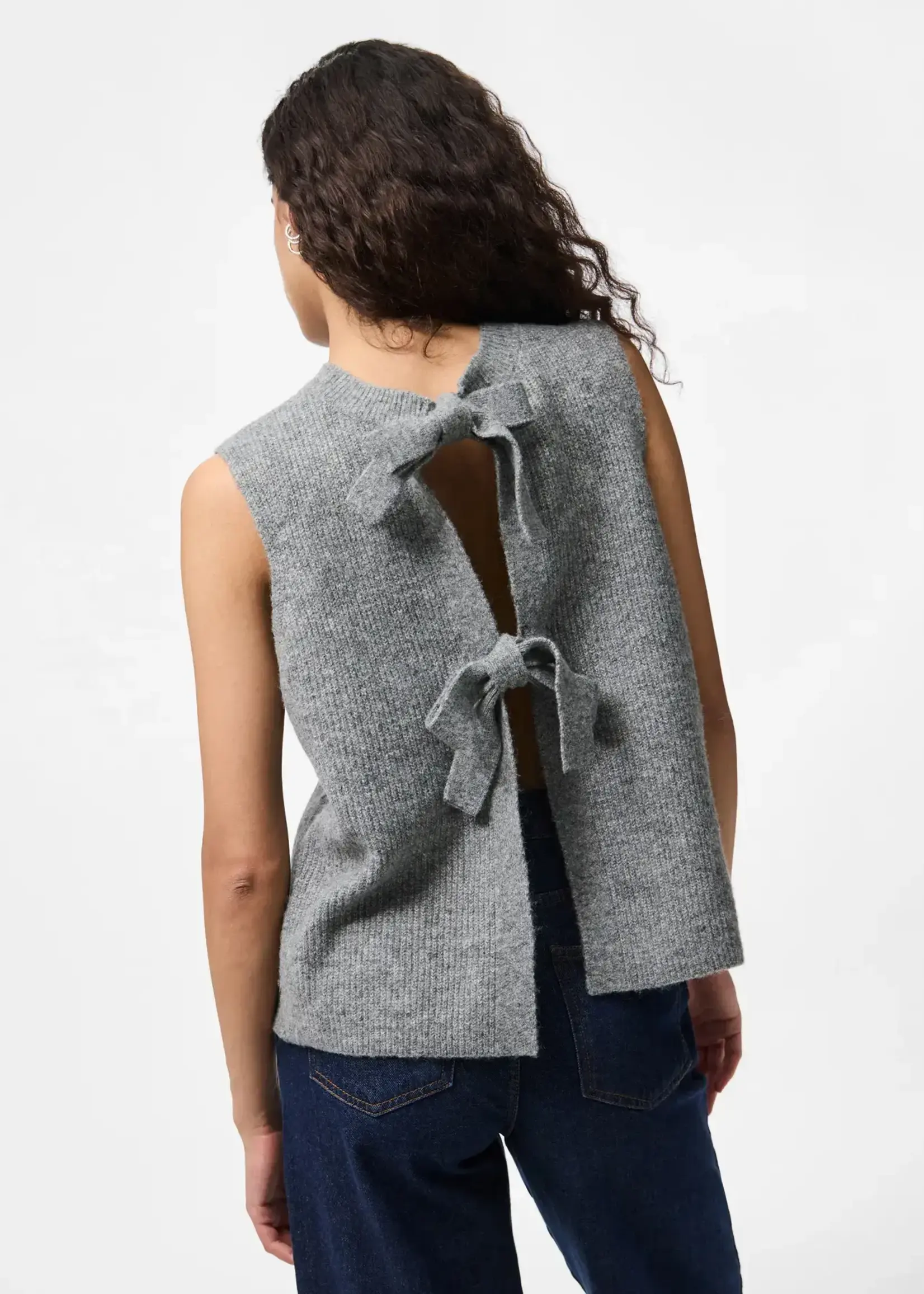 PIECES SILLY REV TIE VEST KNIT
