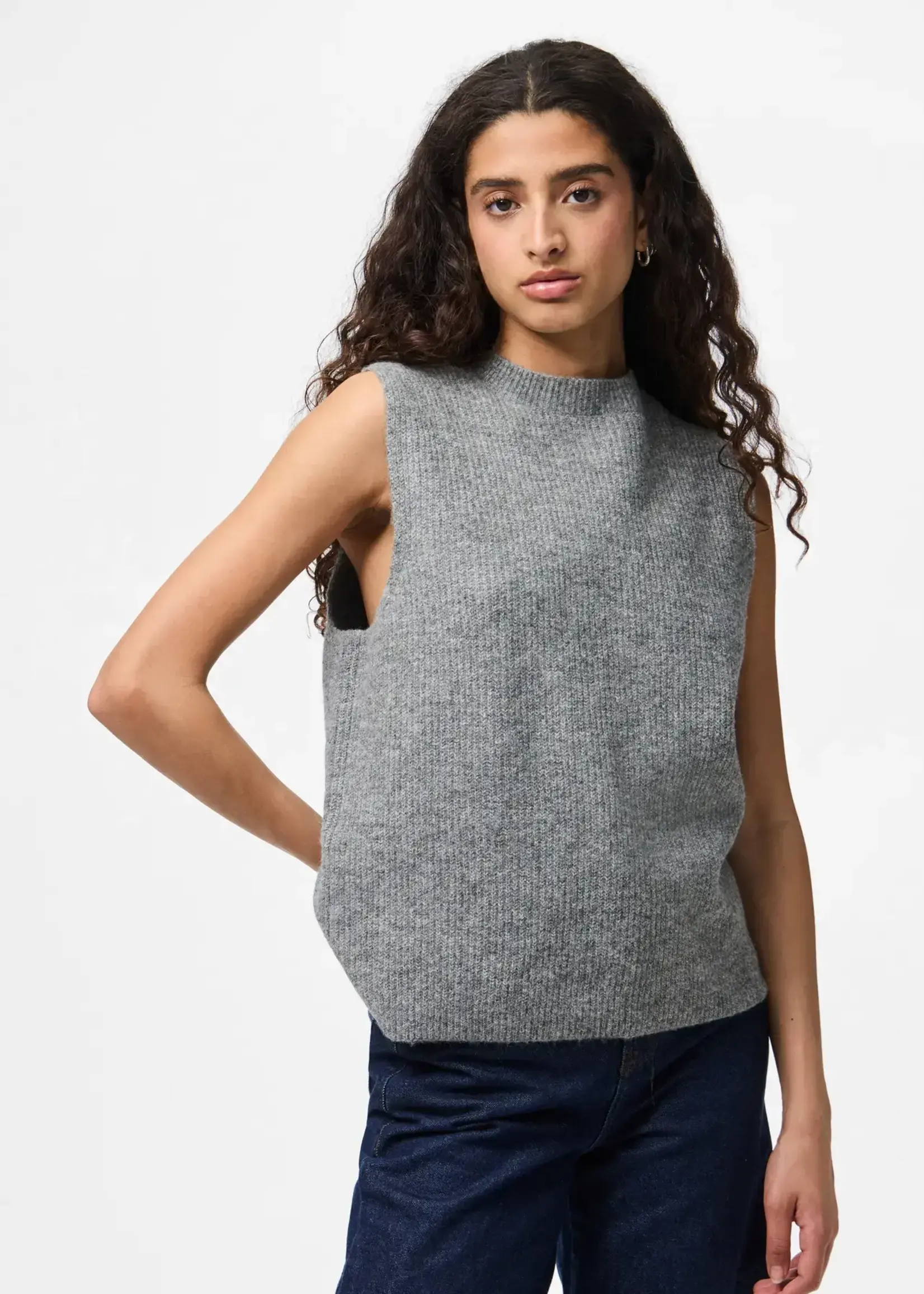 PIECES SILLY REV TIE VEST KNIT