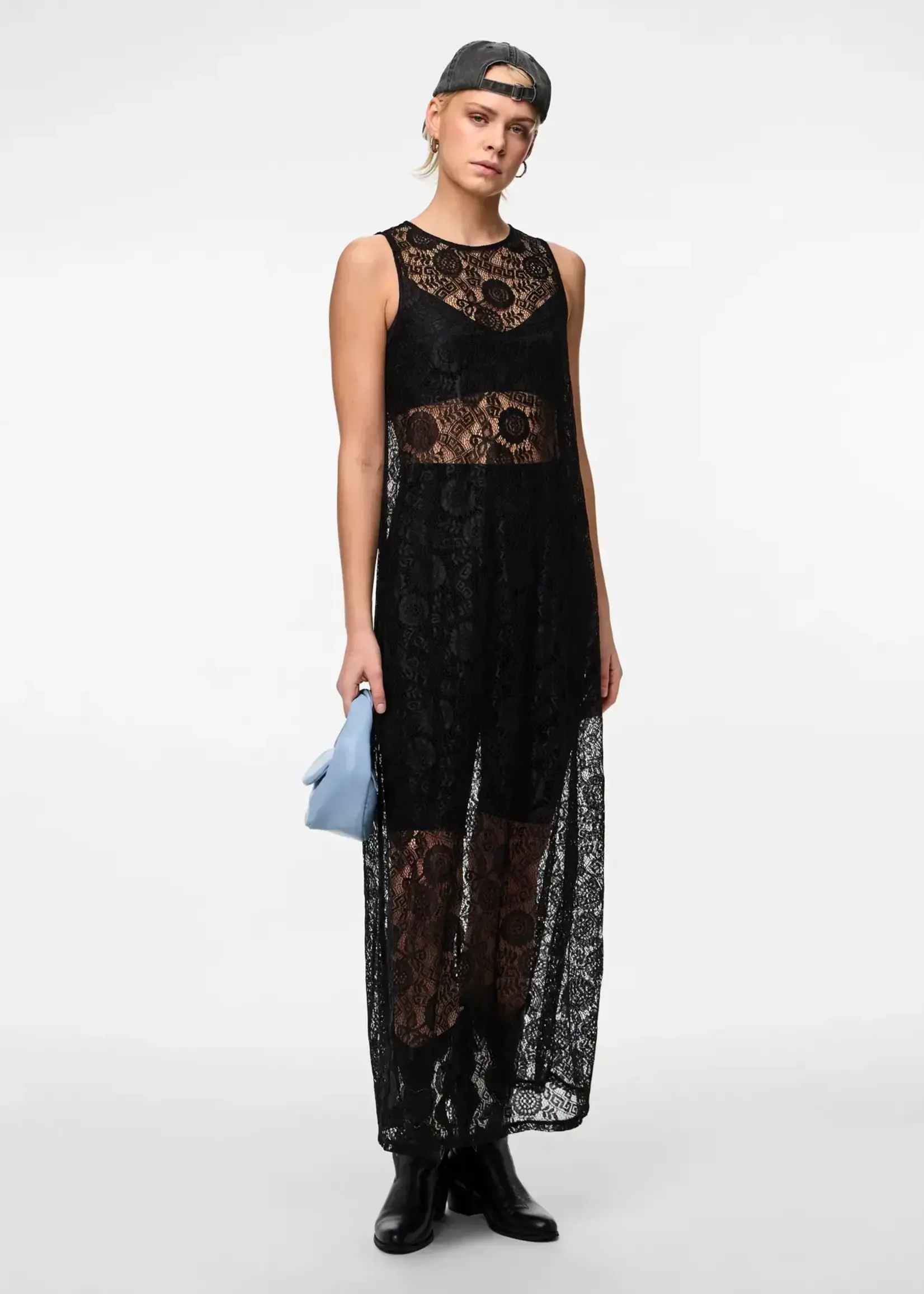 PIECES OLLINE TANK ANKLE LACE DRESS