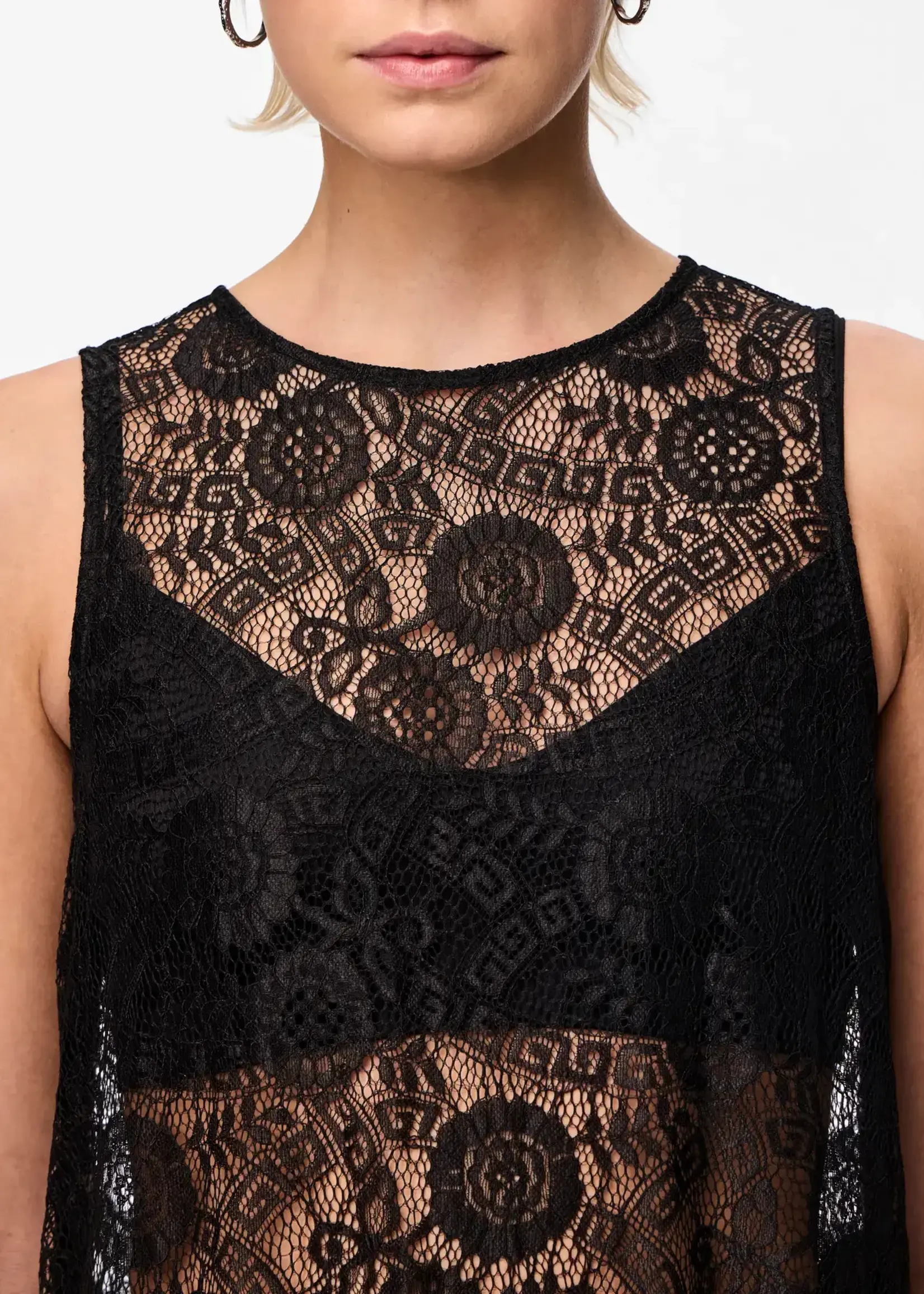 PIECES OLLINE TANK ANKLE LACE DRESS