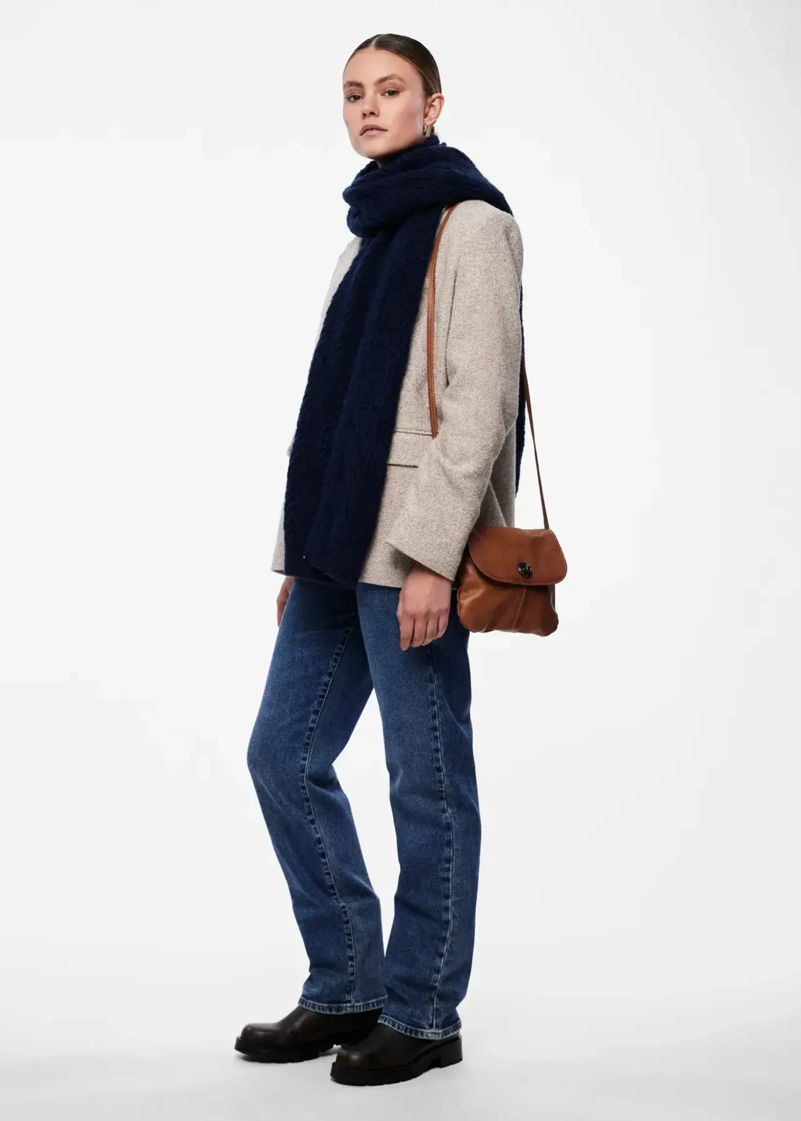 PIECES TOTALLY Leather party bag (LARGE)