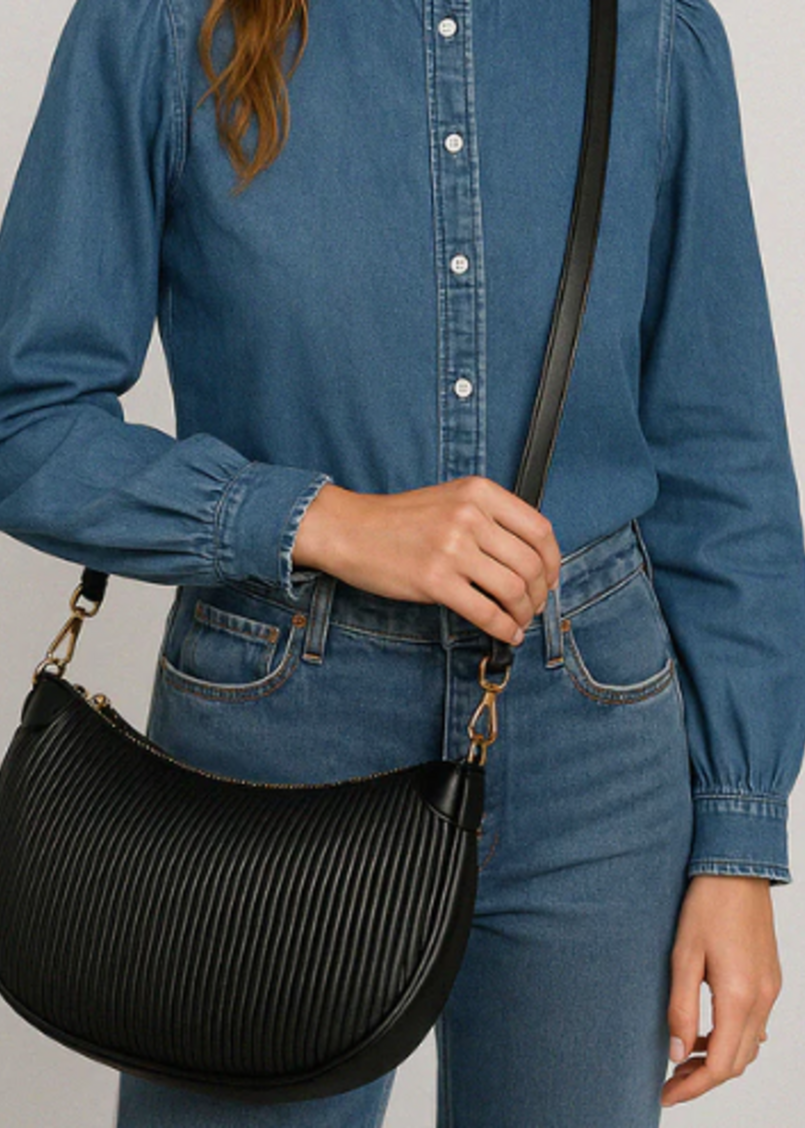 LeBLANC finds Crescent Moon Crossbody Bag - Black