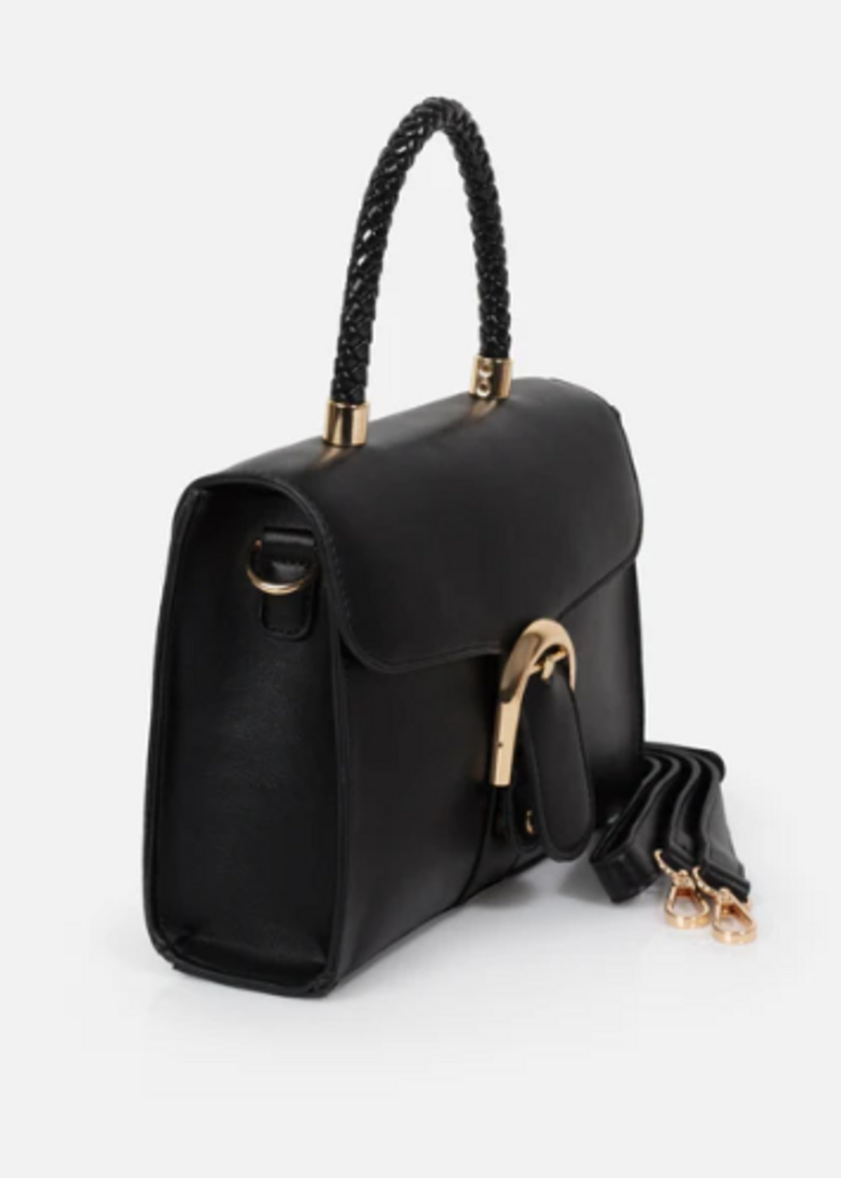 LeBLANC finds Braided Handle Handbag - Black