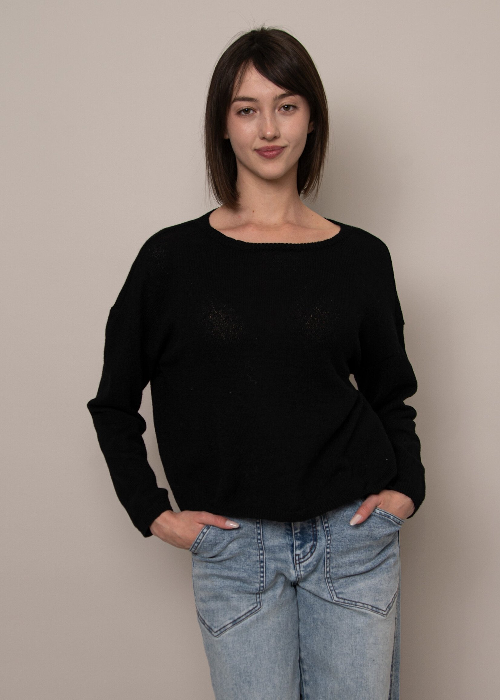 RD STYLE Walla Long Sleeve Boat Neck