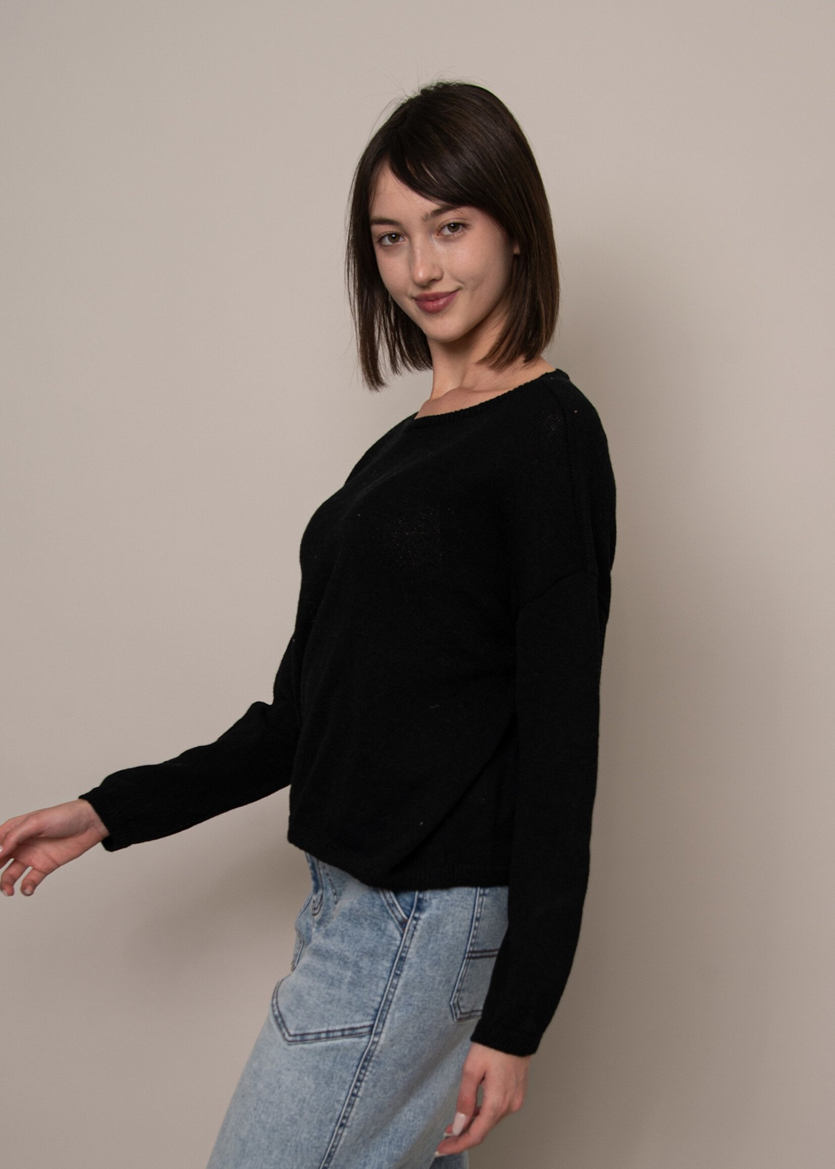 RD STYLE Walla Long Sleeve Boat Neck