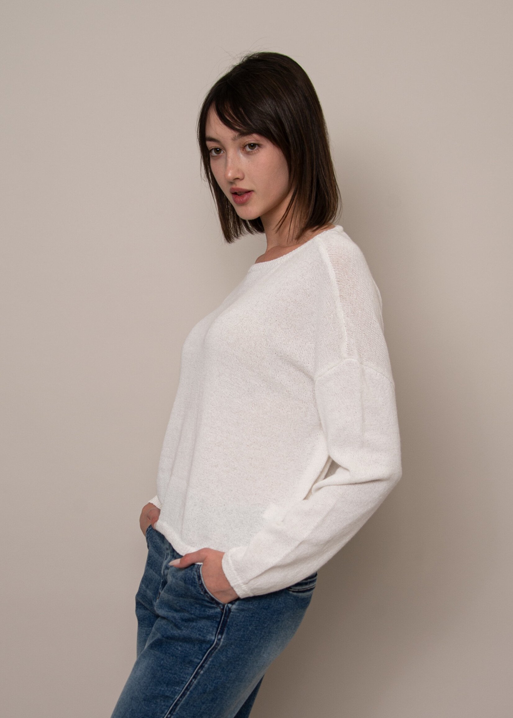 RD STYLE Walla Long Sleeve Boat Neck
