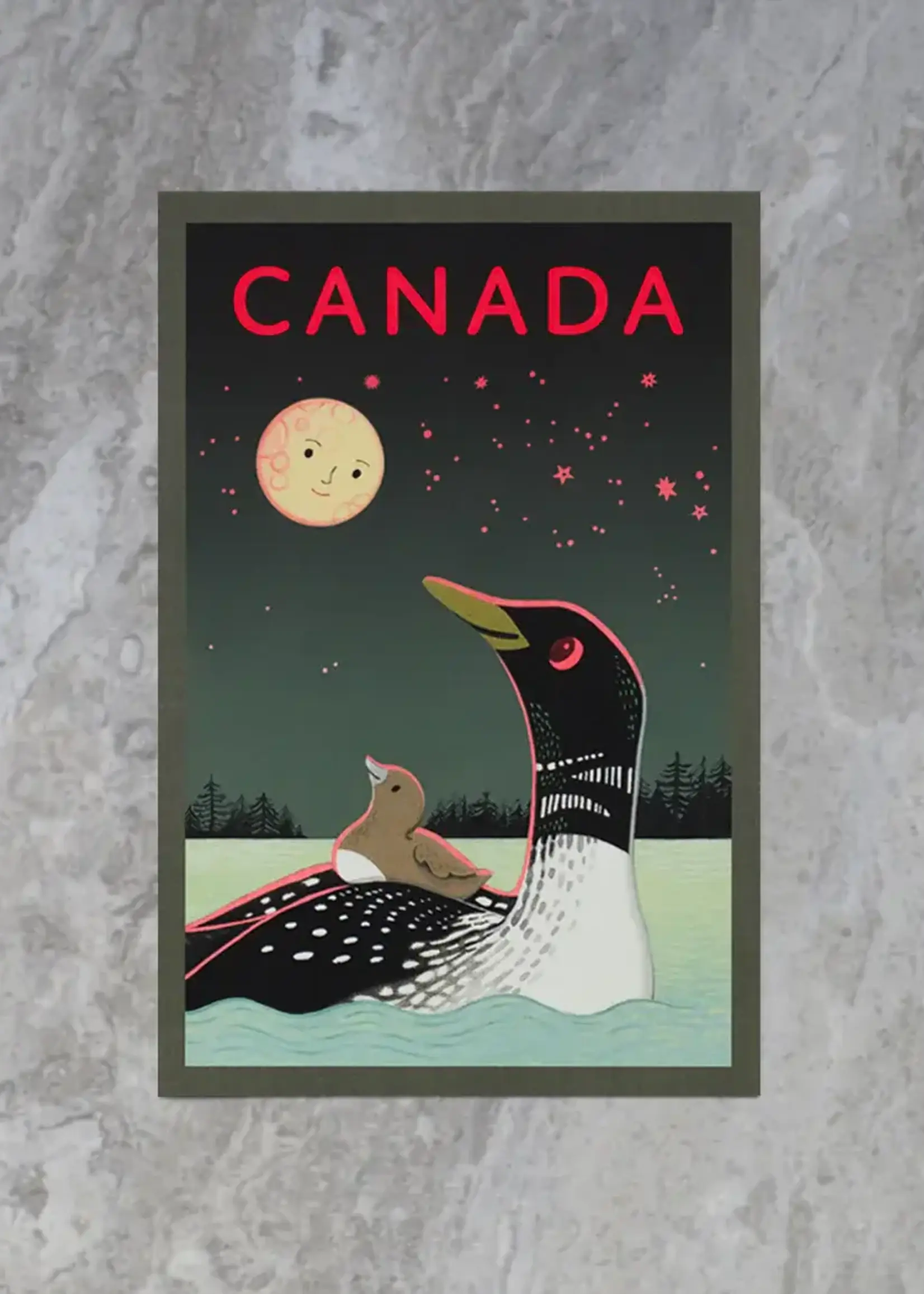 JOOJOO PAPER Loon of Canada Postcard