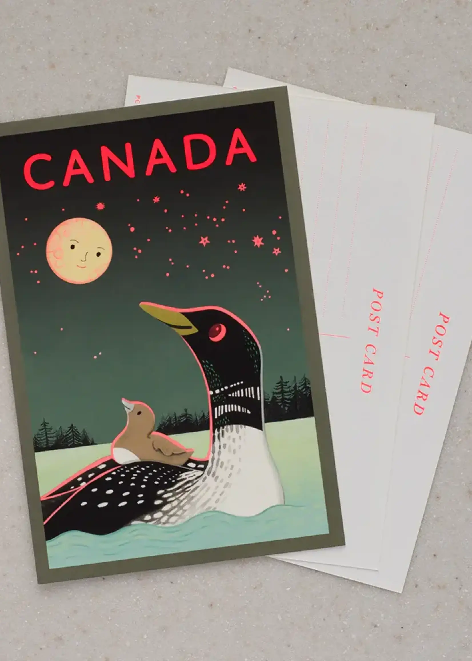 JOOJOO PAPER Loon of Canada Postcard