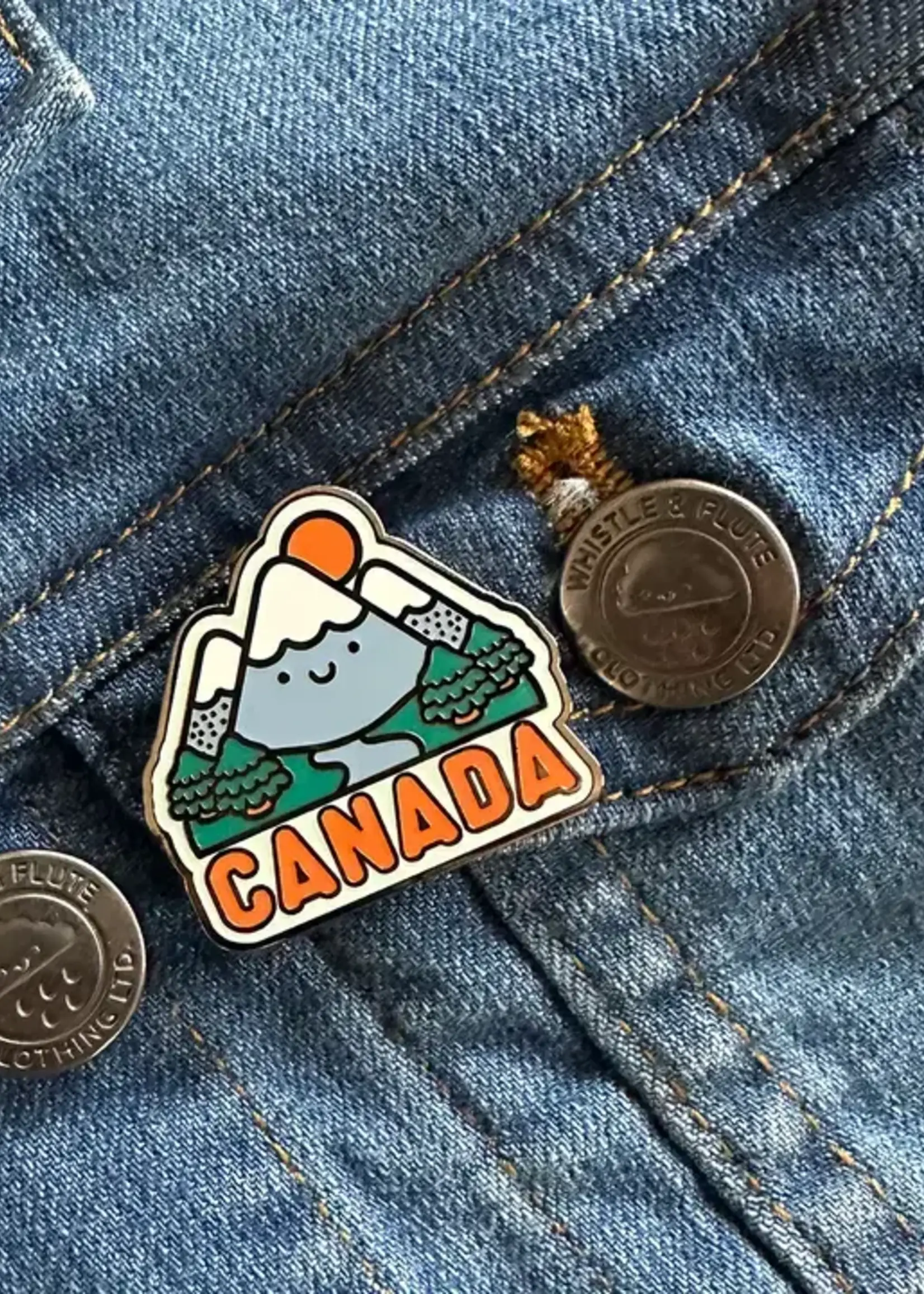 WHISTLE & FLUTE CLOTHING Canada Enamel Pin