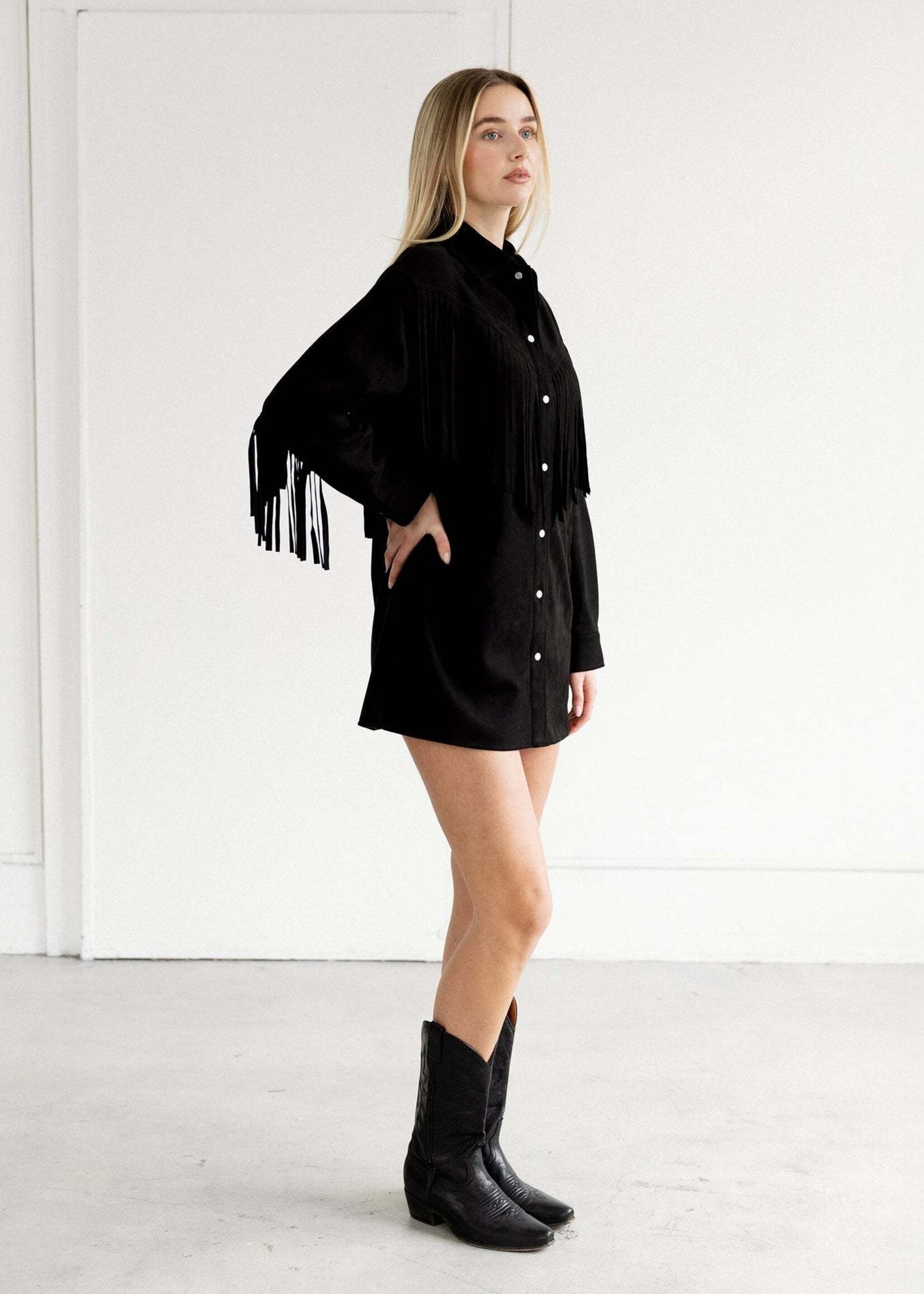 BRUNETTE  the label FRINGE JACKET
