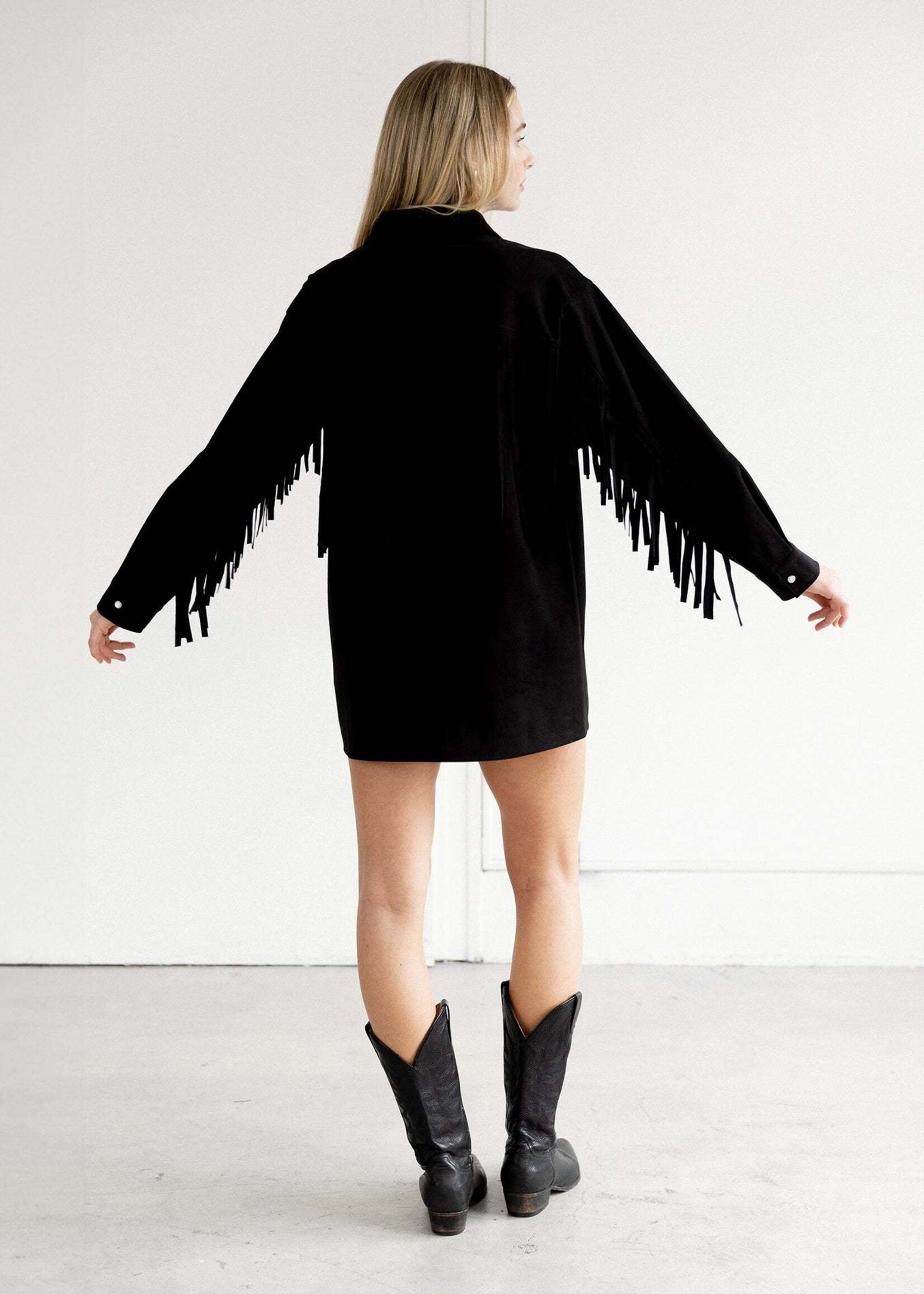 BRUNETTE  the label FRINGE JACKET