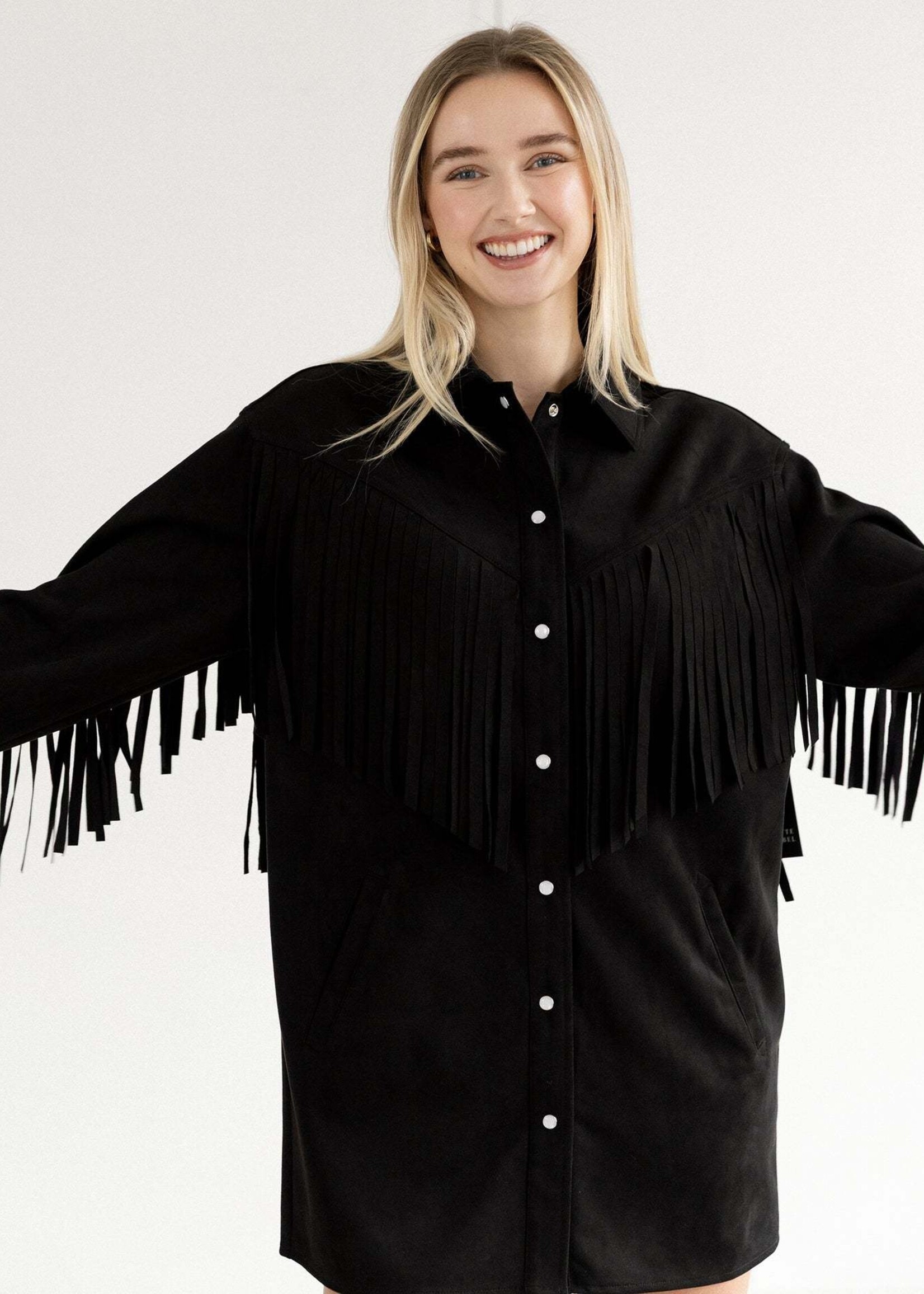 BRUNETTE  the label FRINGE JACKET