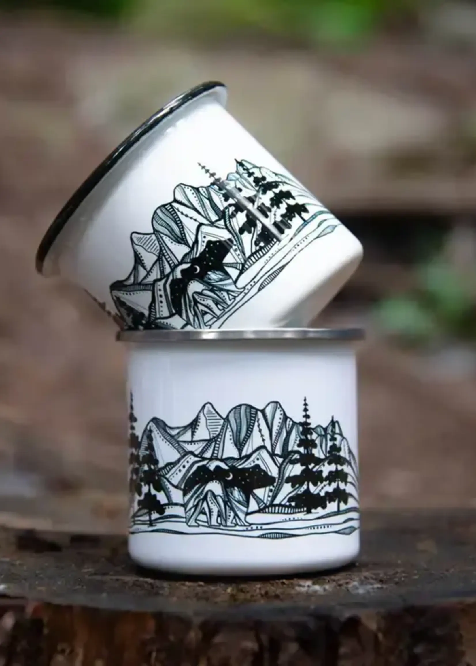 MOUNTAIN MORNINGS Souvenir Camping Mugs