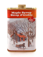 VOISIN'S MAPLE PRODUCTS Amber Rich Maple Syrup Flask Tin