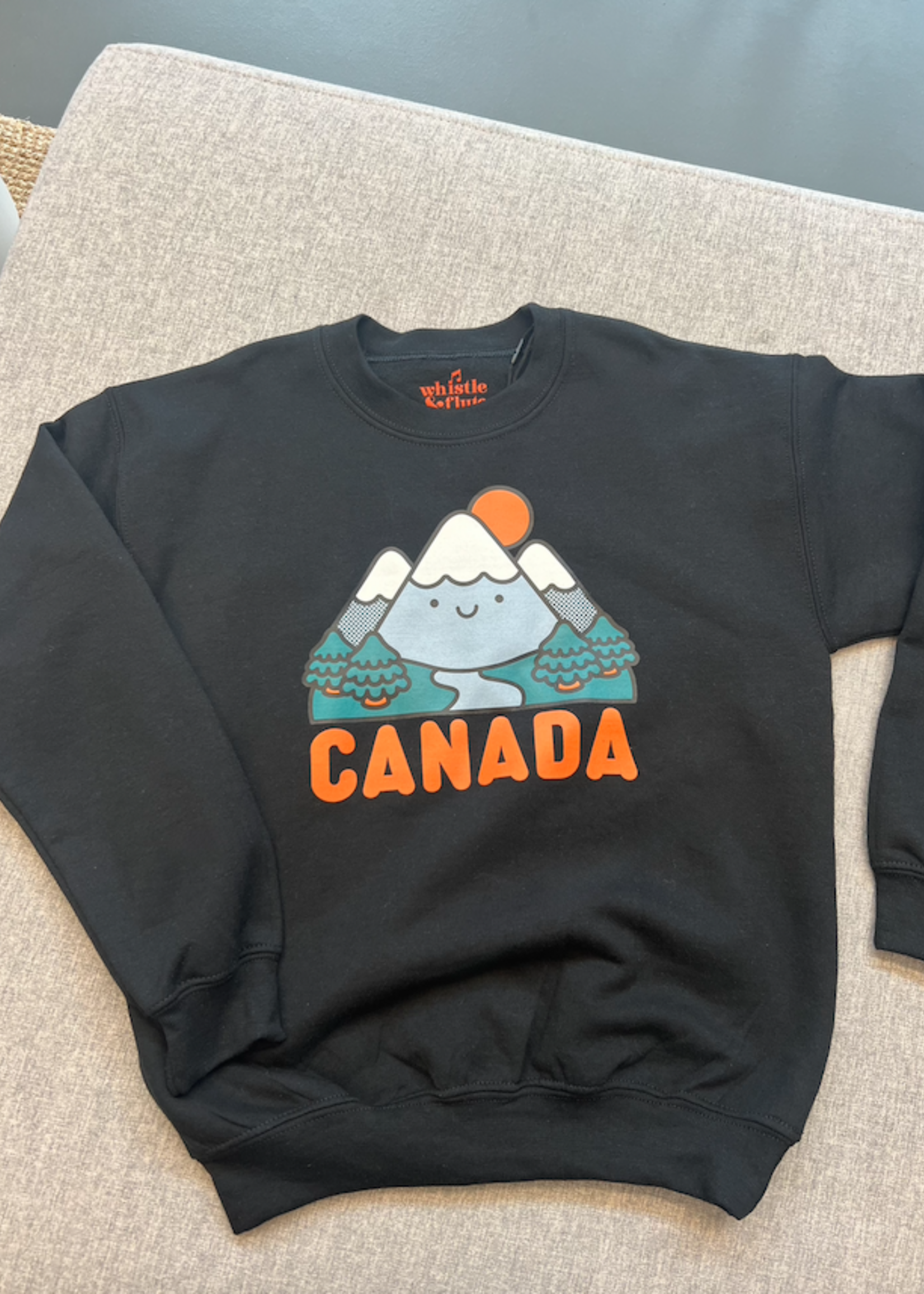 WHISTLE & FLUTE CLOTHING Kids Kawaii Mountains Canada Sweatshirts