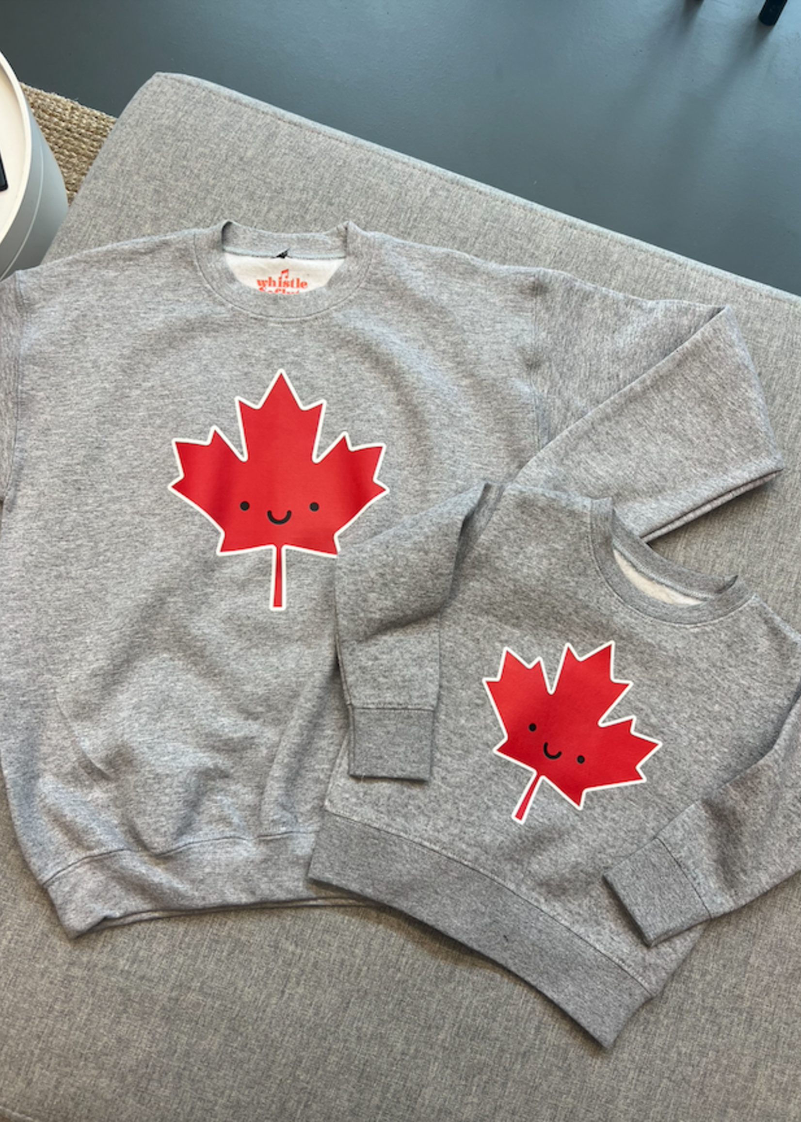 WHISTLE & FLUTE CLOTHING Kids Kawaii Maple Leaf Sweater