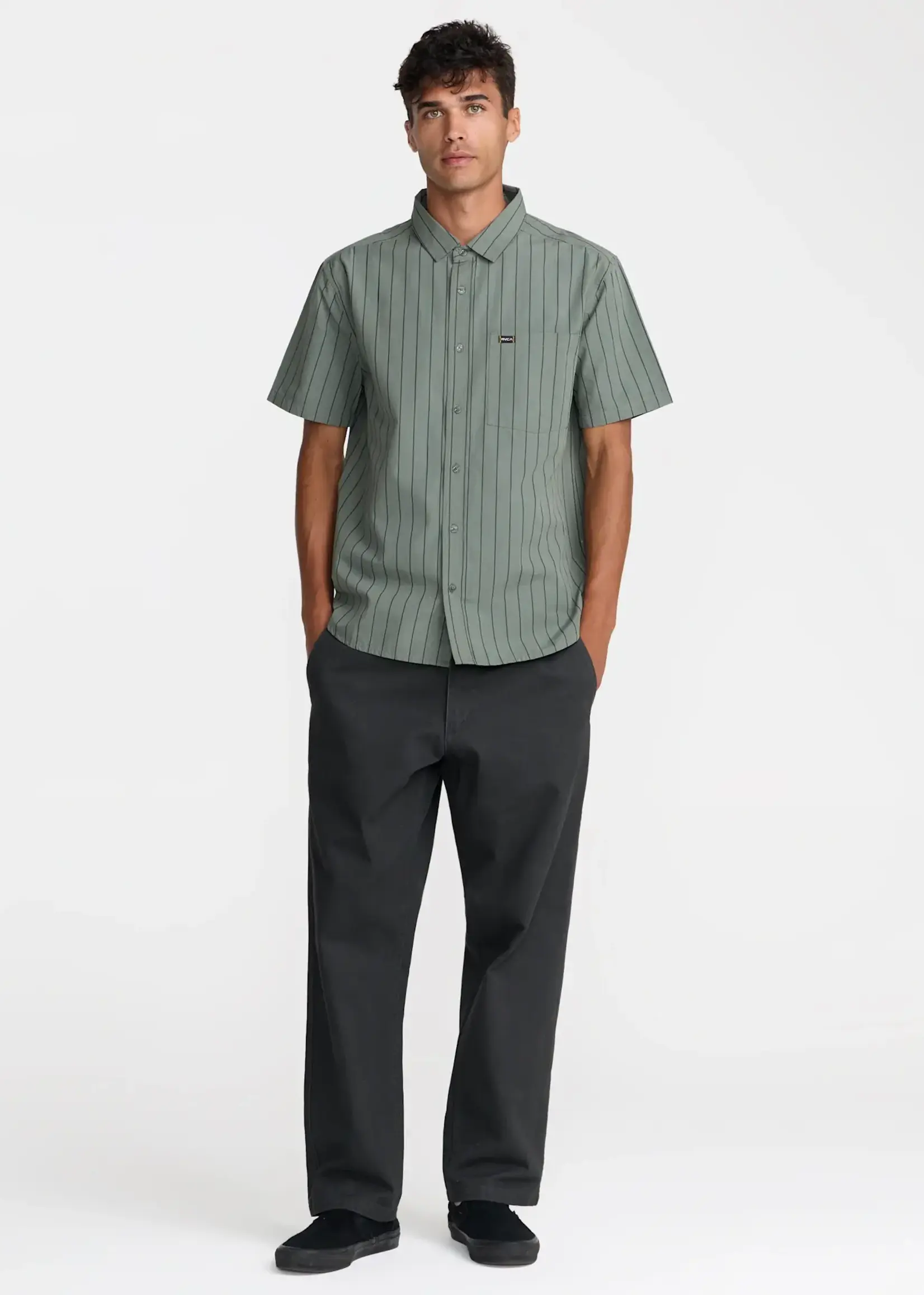 RVCA Dayshift Workwear Stripe SS