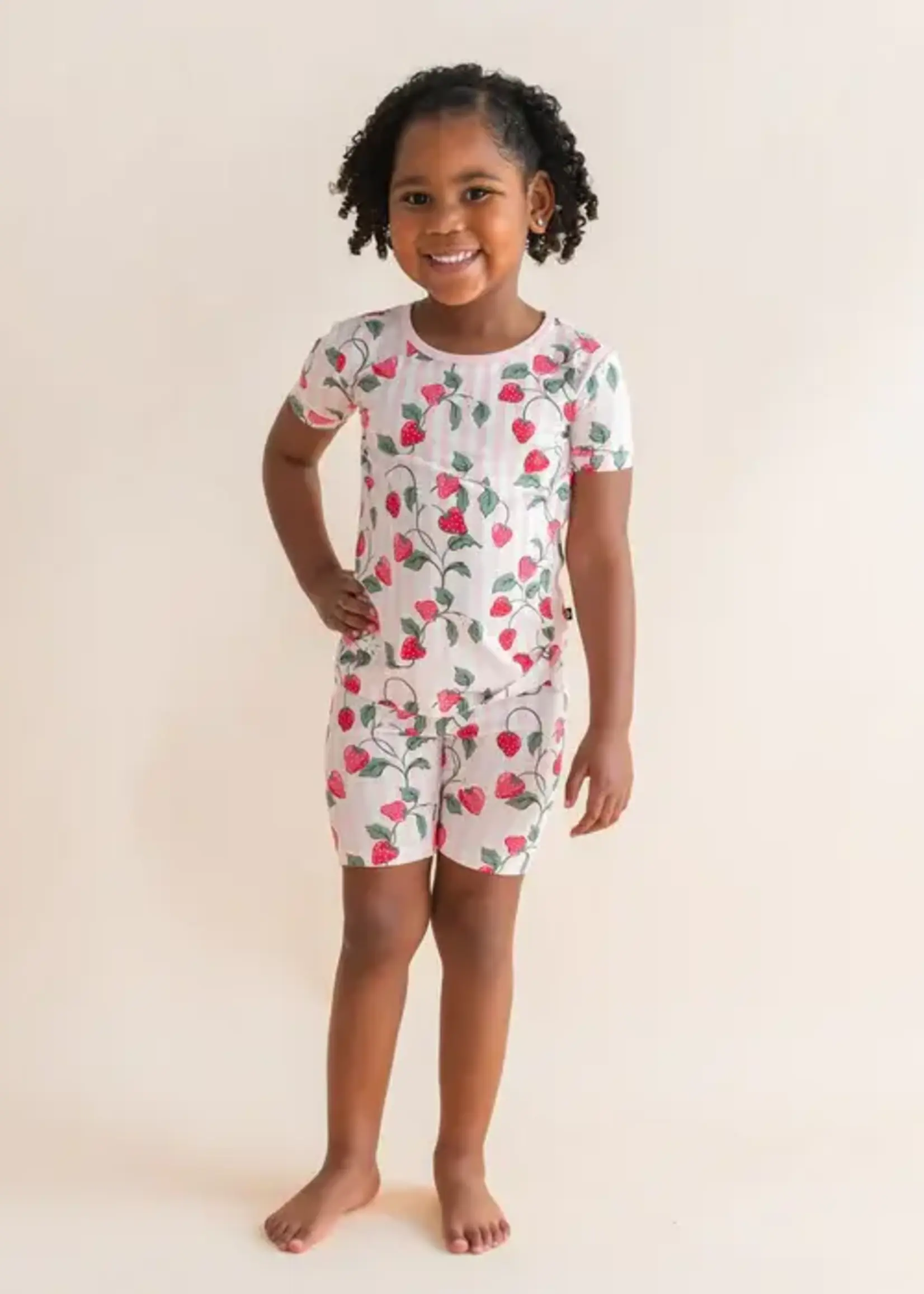 KYTE BABY Short Sleeve Pajamas - Strawberry Fields