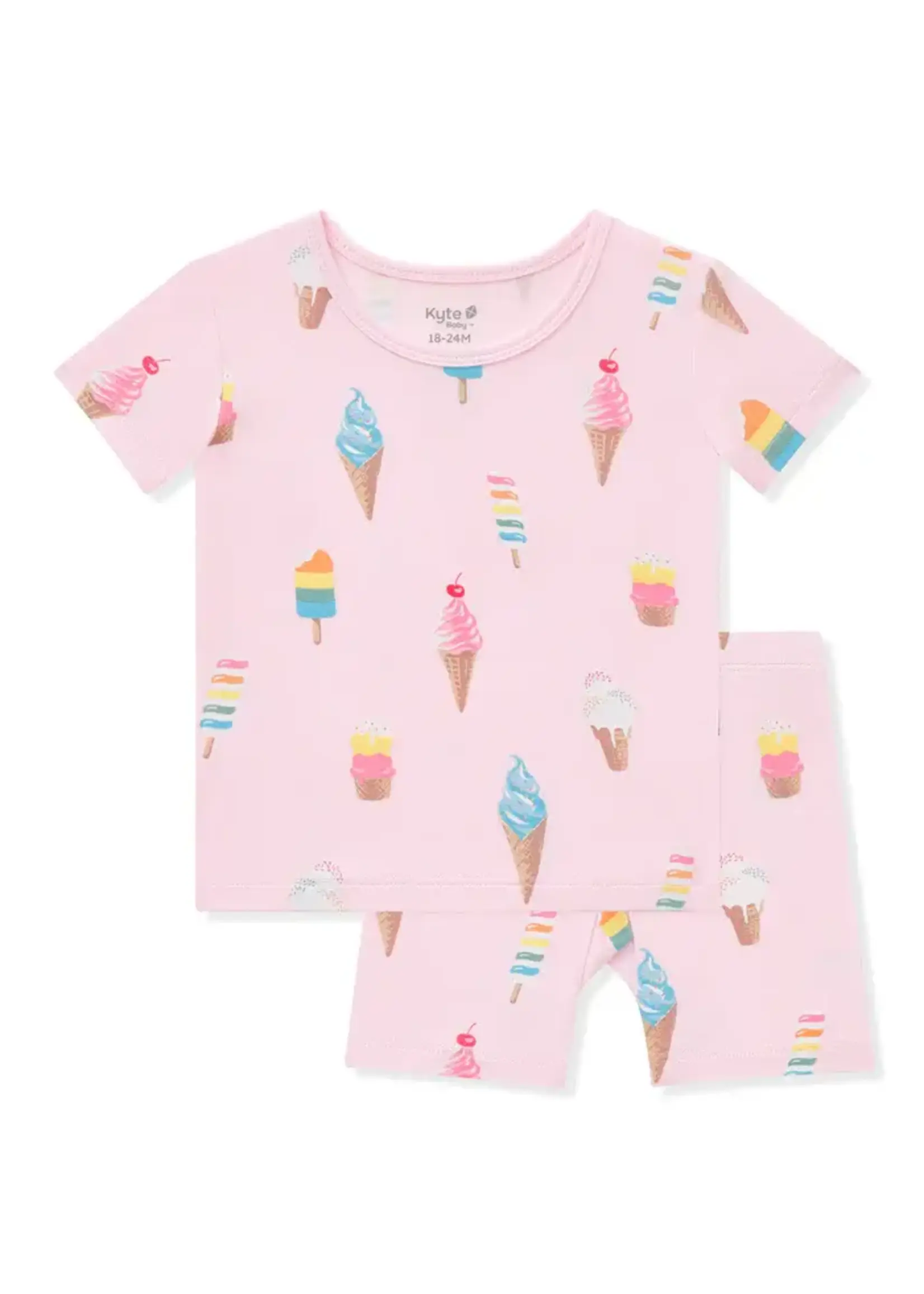 KYTE BABY Short Sleeve Pajamas - Strawberry Fields