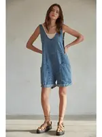 BY TOGETHER Denim Overalls Romper
