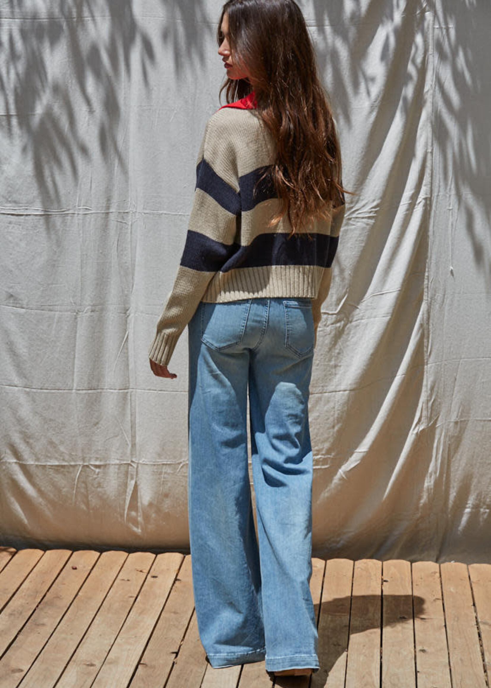 BY TOGETHER POP OF COLLAR CONTRAST POLO