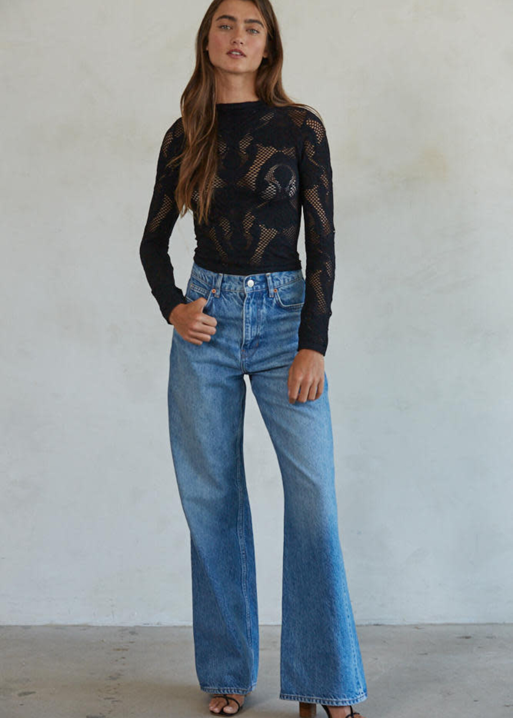 BY TOGETHER JACQUARD FITTED BLOUSE