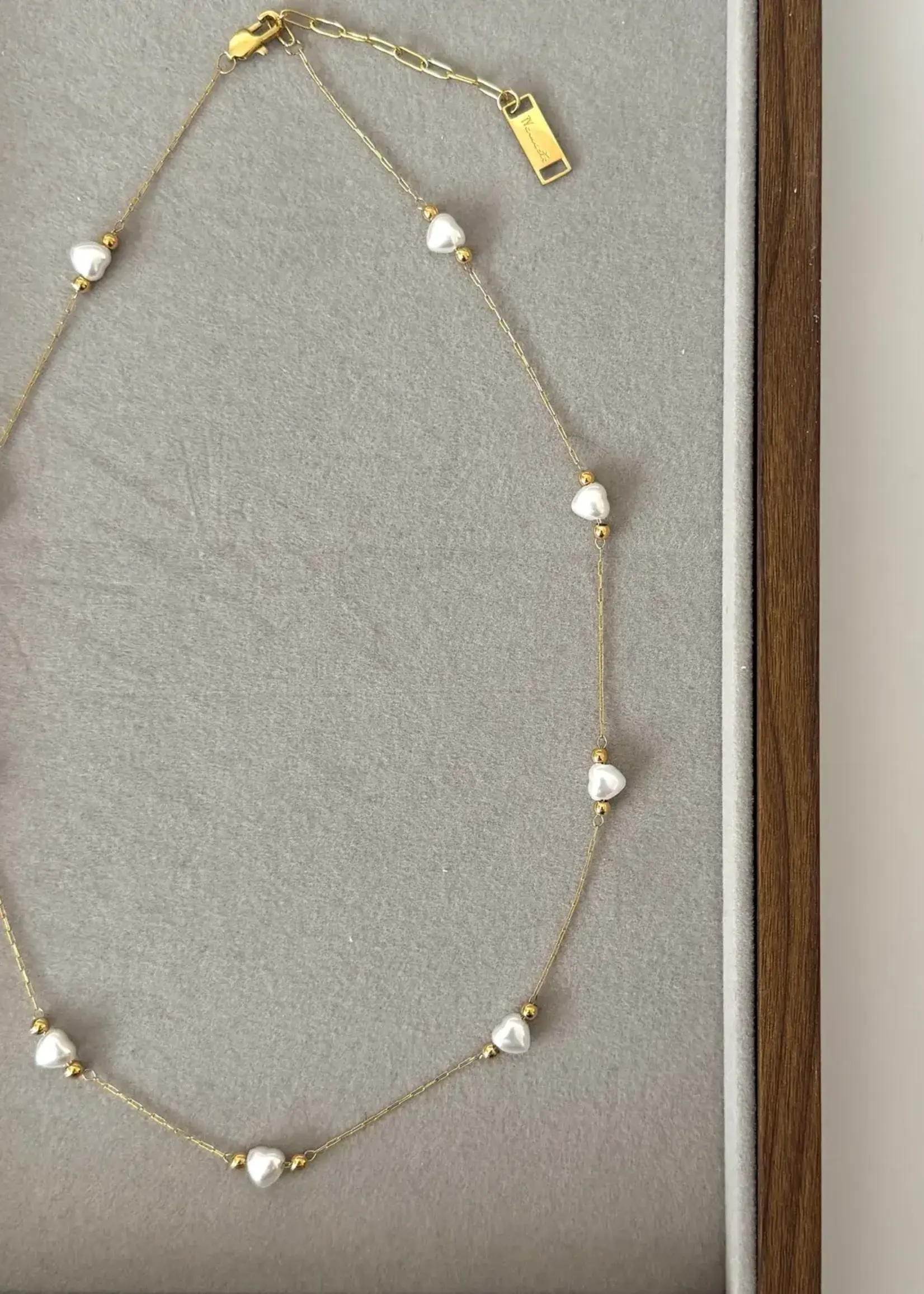 NAMASTE JEWELRY Pearl Heart Necklace