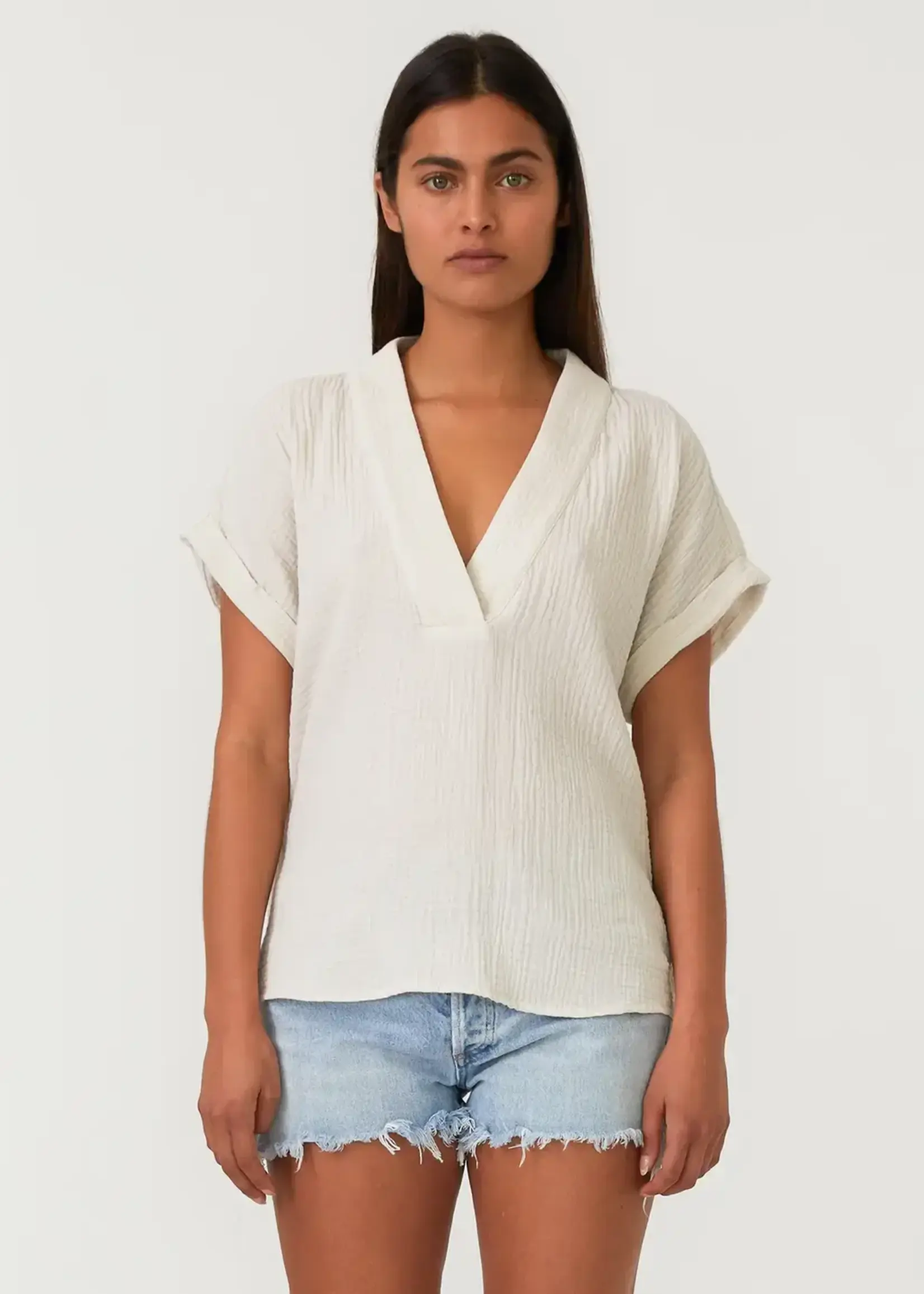 LeBLANC finds Effortless Boho Cotton Gauze Blouse