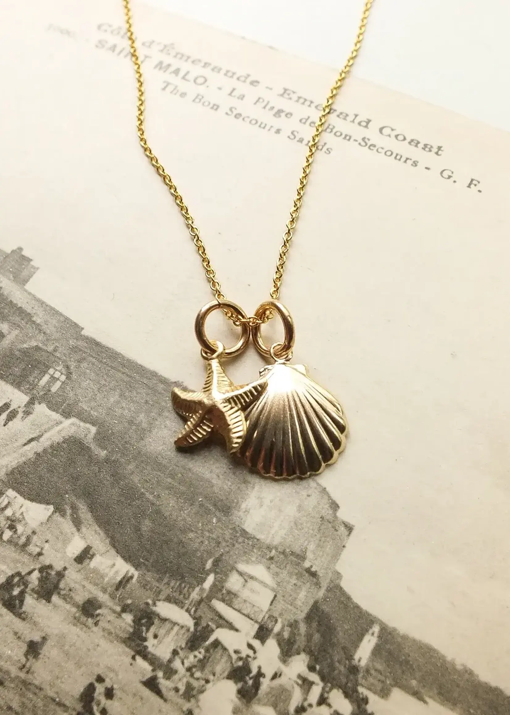 BECOMING JEWELRY Swim the sea necklace - Gold fill 18"