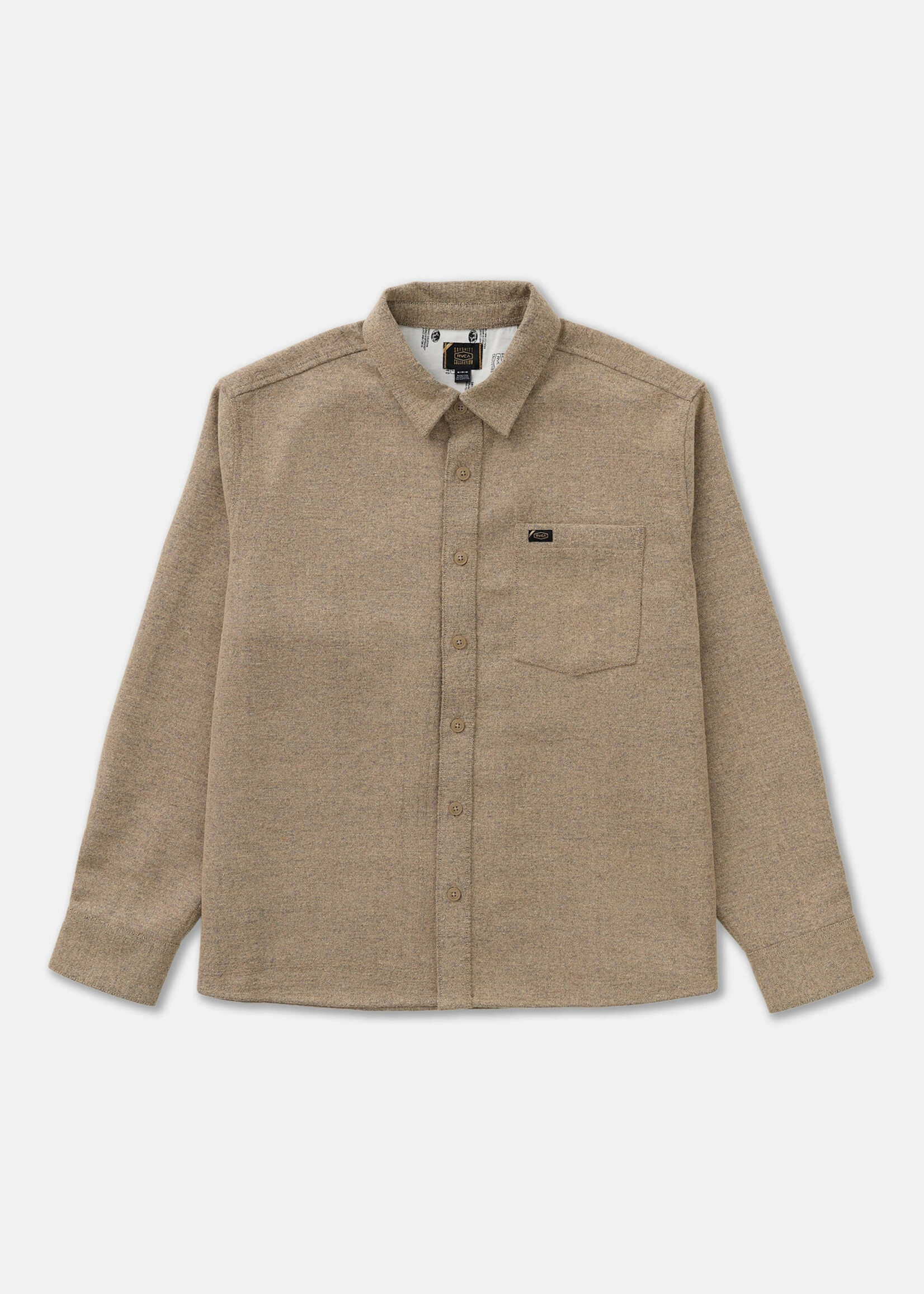 RVCA Dayshift Solid Flannel Long Sleeve Shirt
