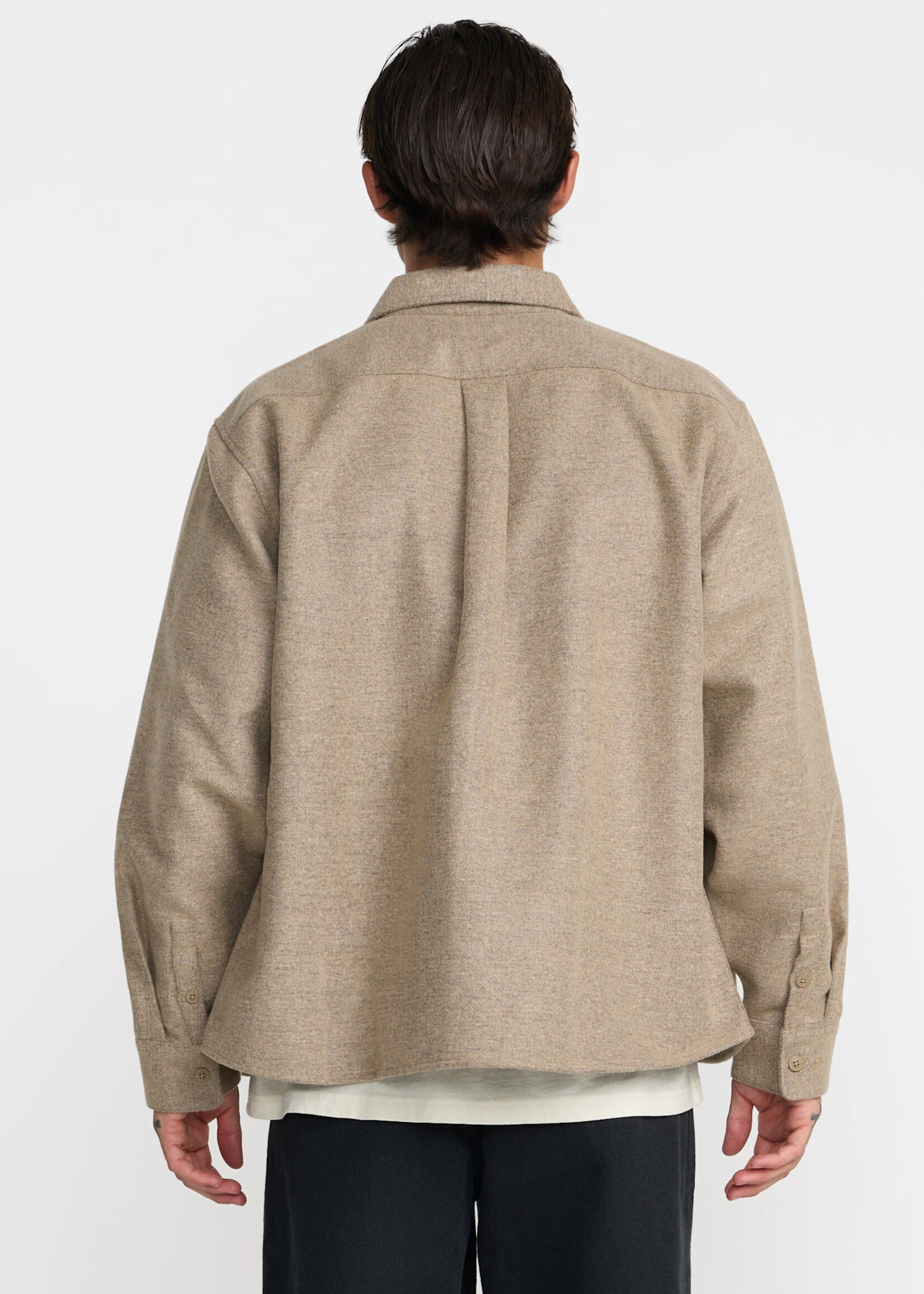 RVCA Dayshift Solid Flannel Long Sleeve Shirt