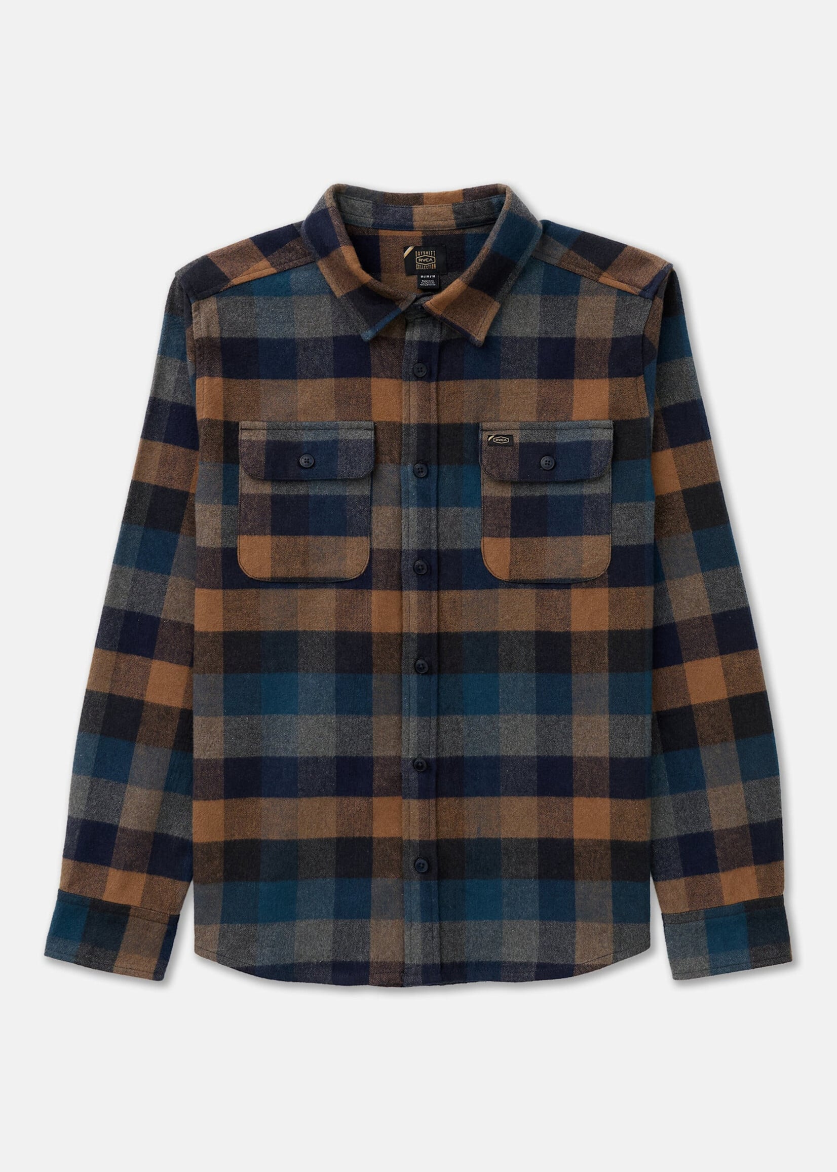 RVCA Dayshift Blanket Flannel Long Sleeve Shirt