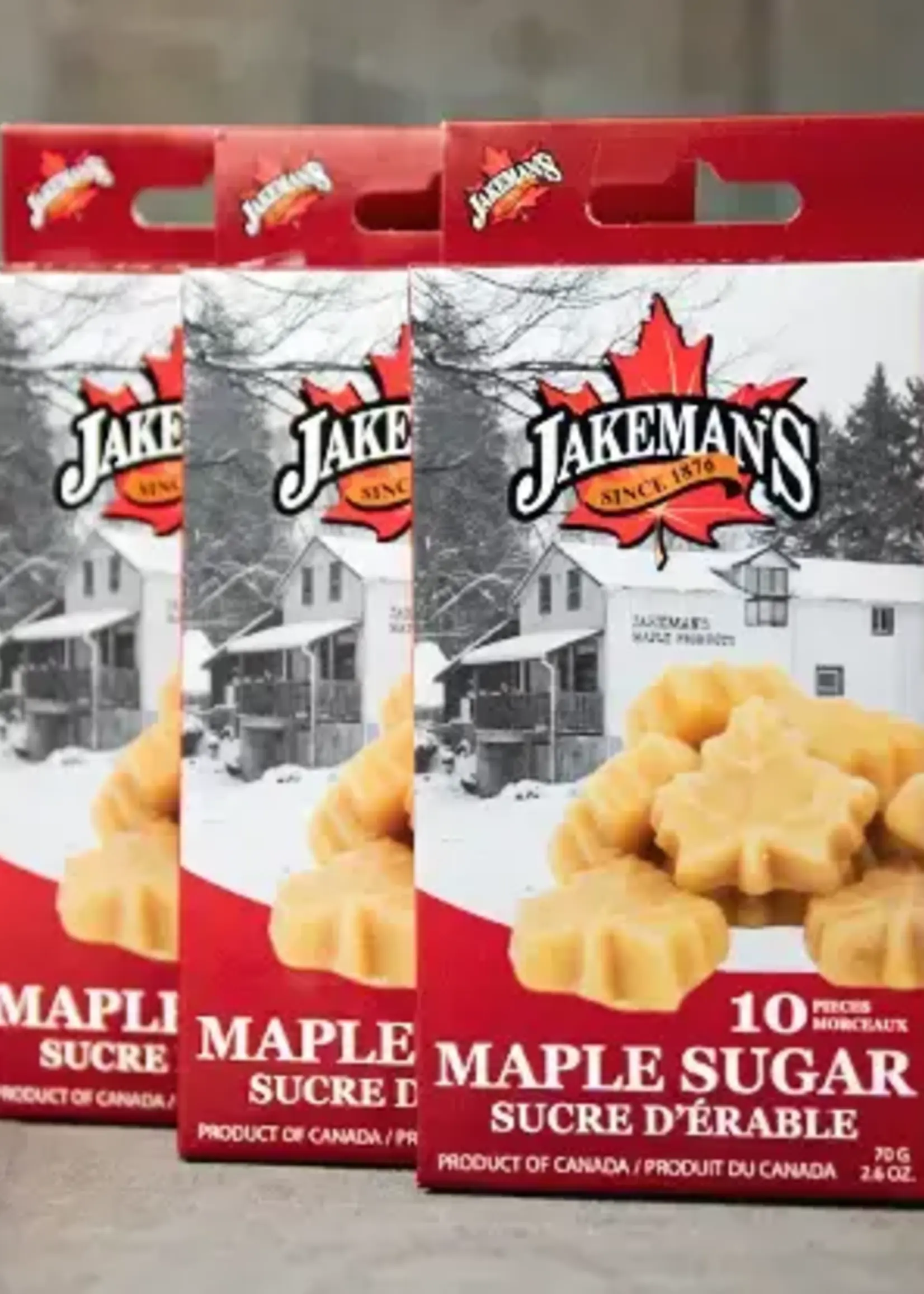 JAKEMAN'S MAPLE Maple Sugar Leaf, 70g-case of 10 pieces