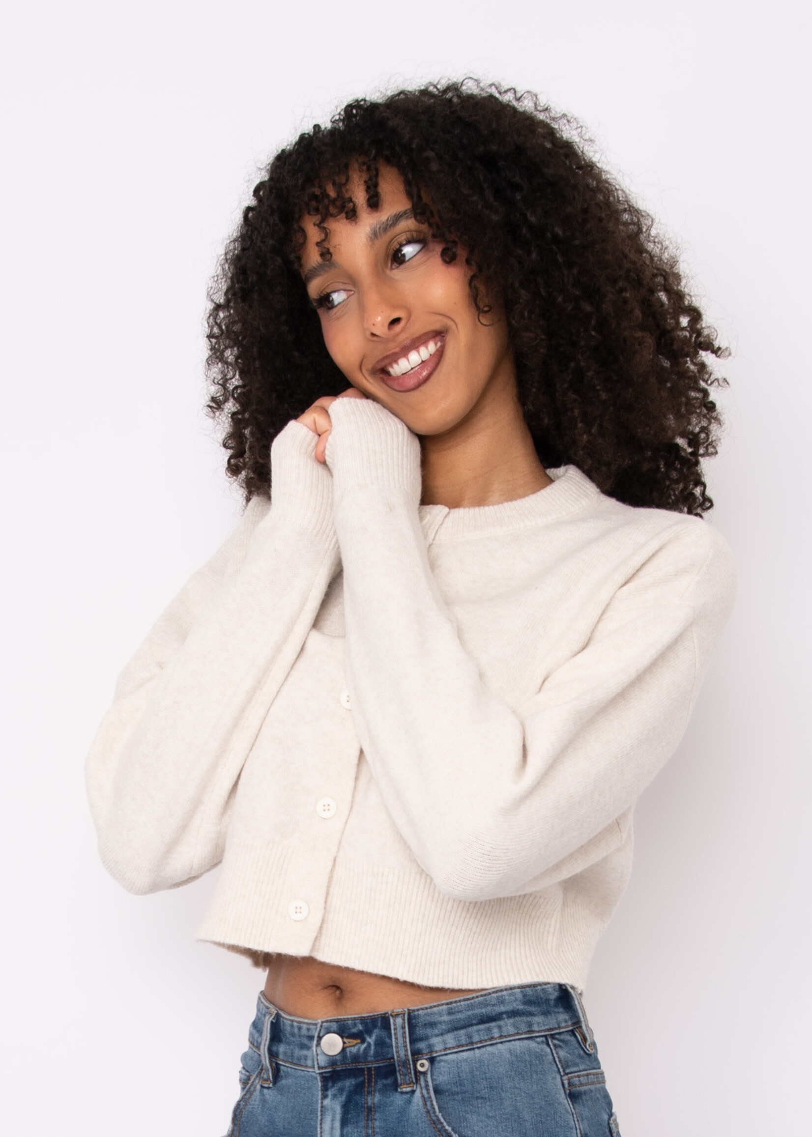 RD STYLE NEAVE LONG SLEEVE CREW NECK CARDIGAN