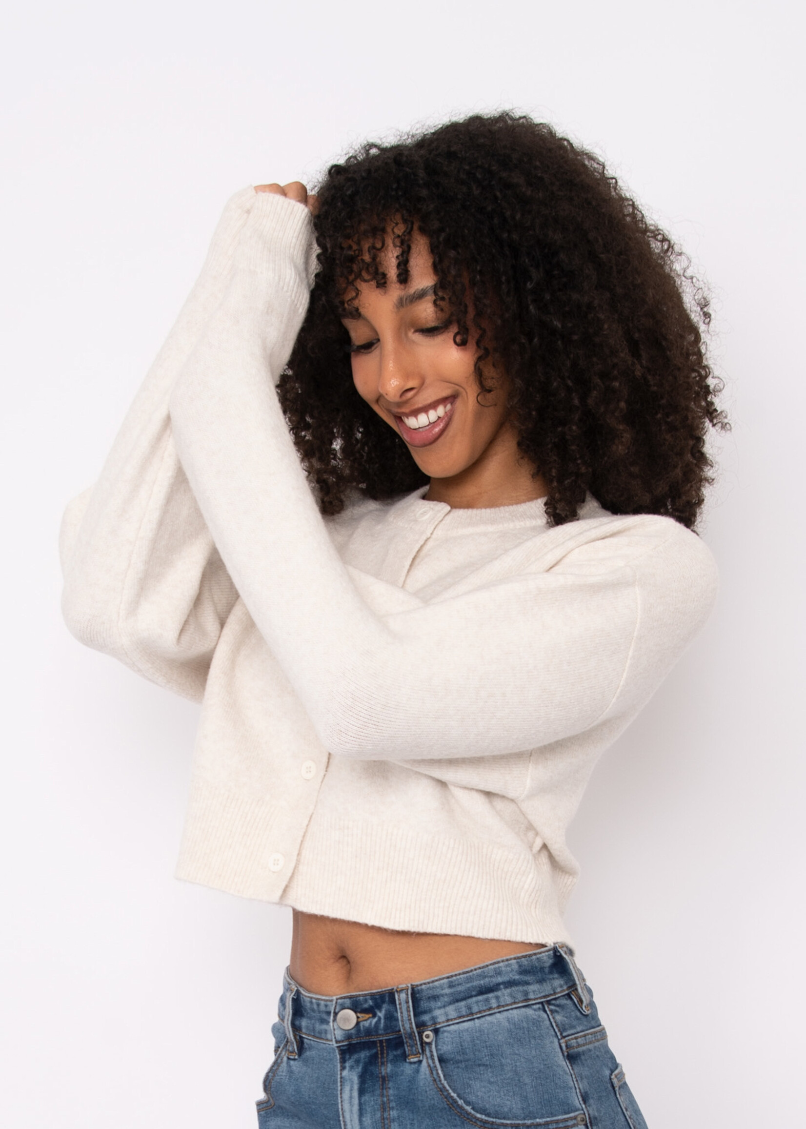 RD STYLE NEAVE LONG SLEEVE CREW NECK CARDIGAN
