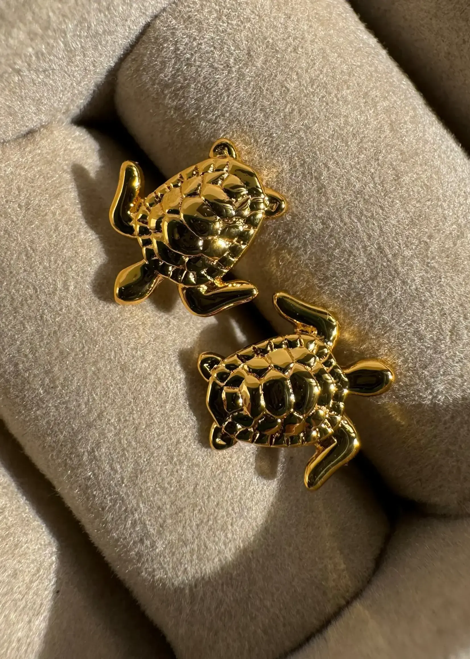 NAMASTE JEWELRY Turtle Studs - Gold
