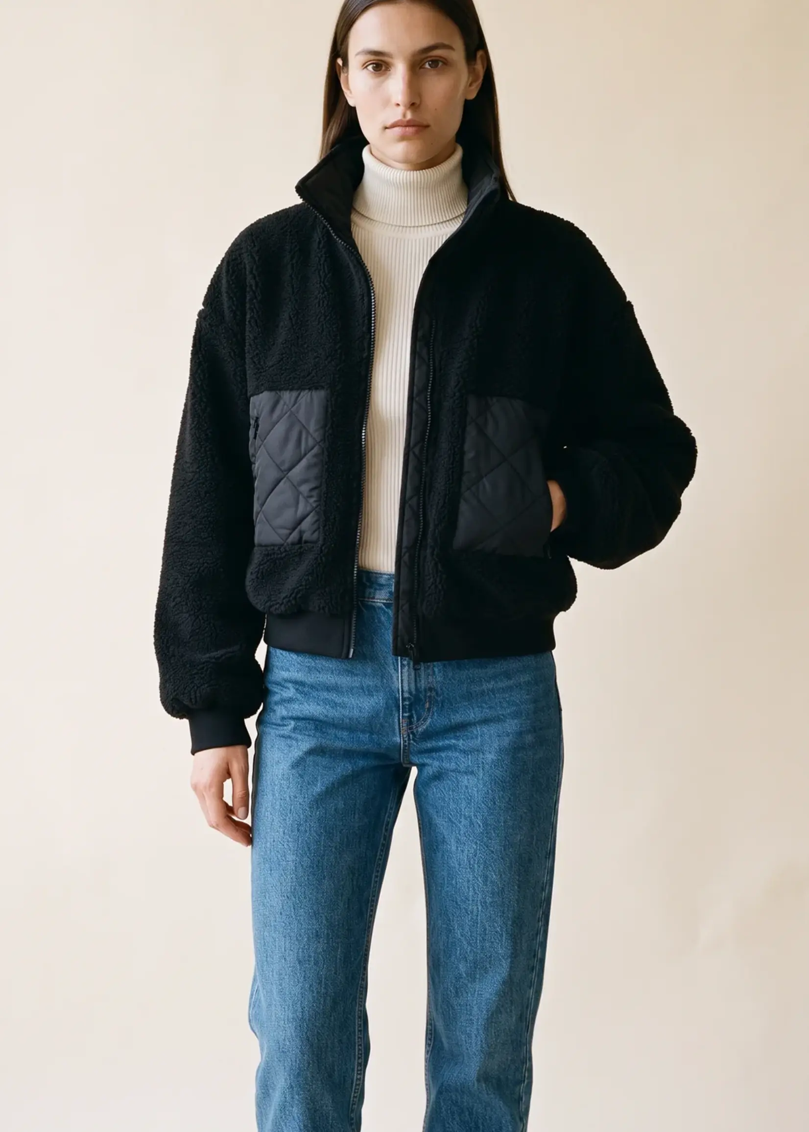 PRIV Tess Teddy Quilted Coat