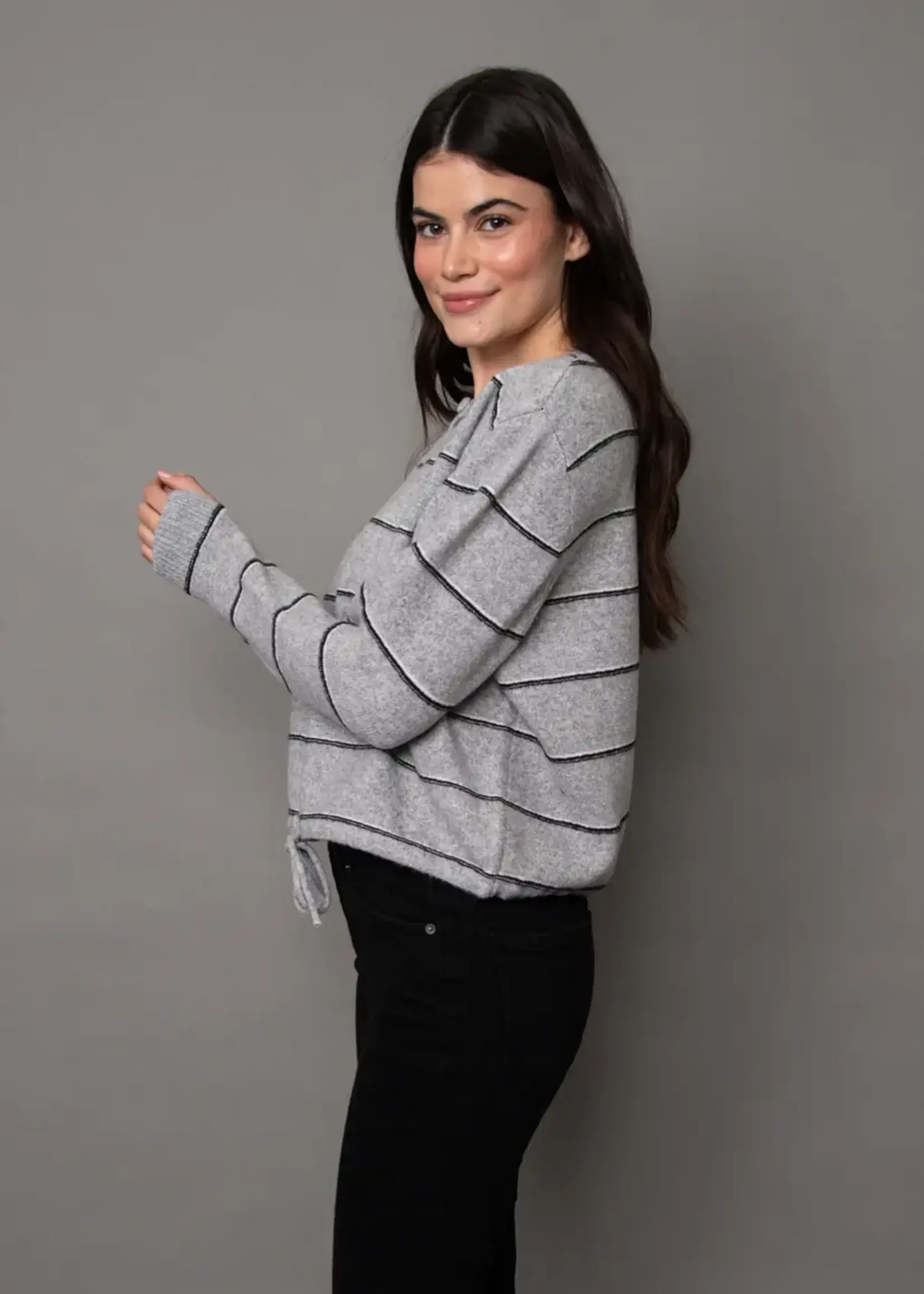 RD STYLE BOUDICA  CARDIGAN STRIPE/TIE BOTTOM
