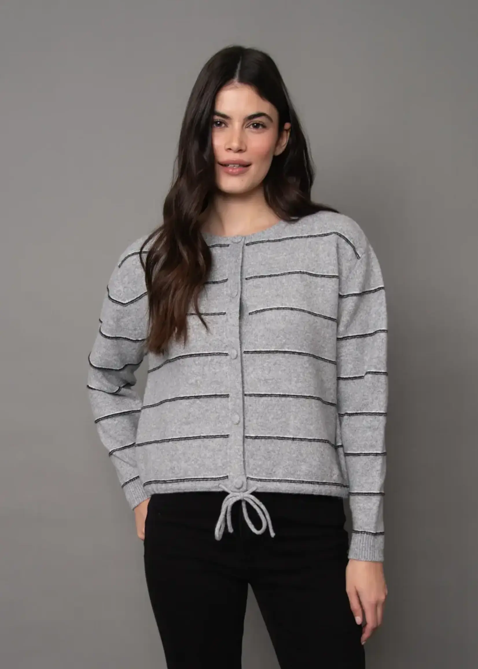 RD STYLE BOUDICA  CARDIGAN STRIPE/TIE BOTTOM