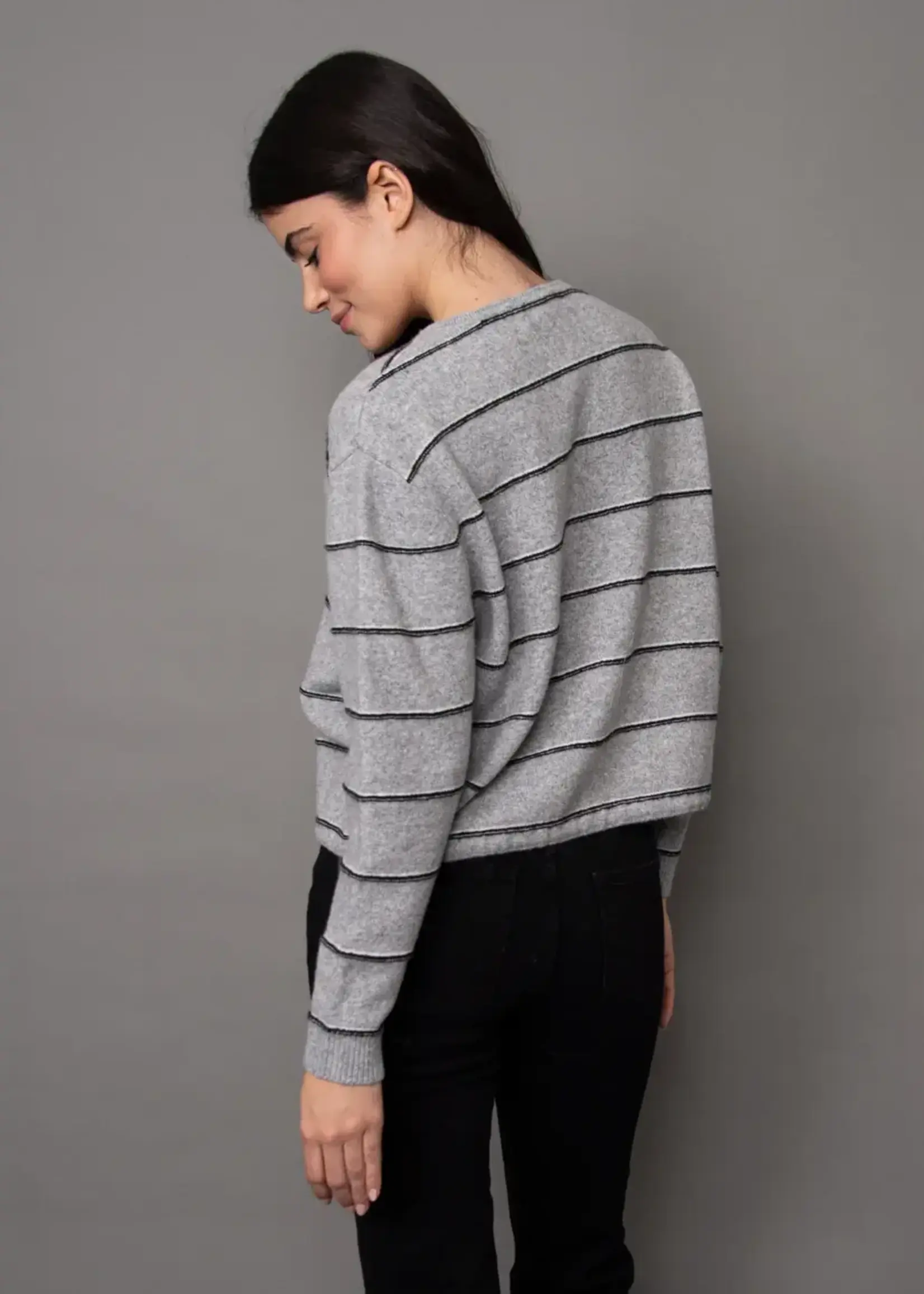 RD STYLE BOUDICA  CARDIGAN STRIPE/TIE BOTTOM