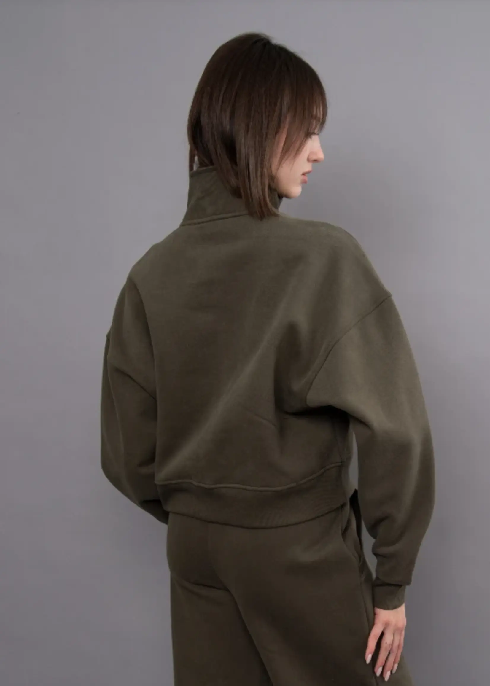 RD STYLE MALTA MOCK NECK BUTTON FLEECE