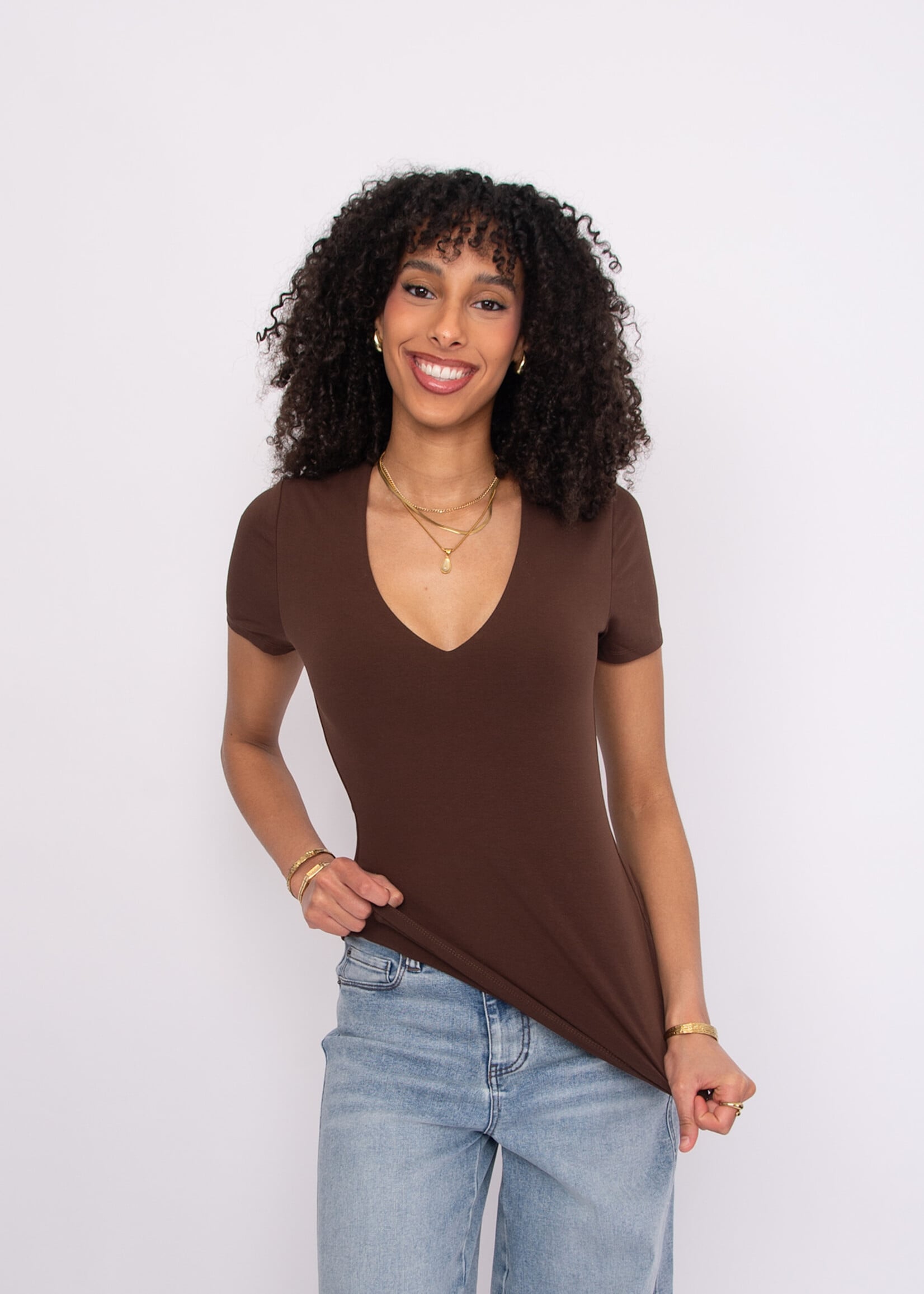 RD STYLE VALENNA V-NECK TOP