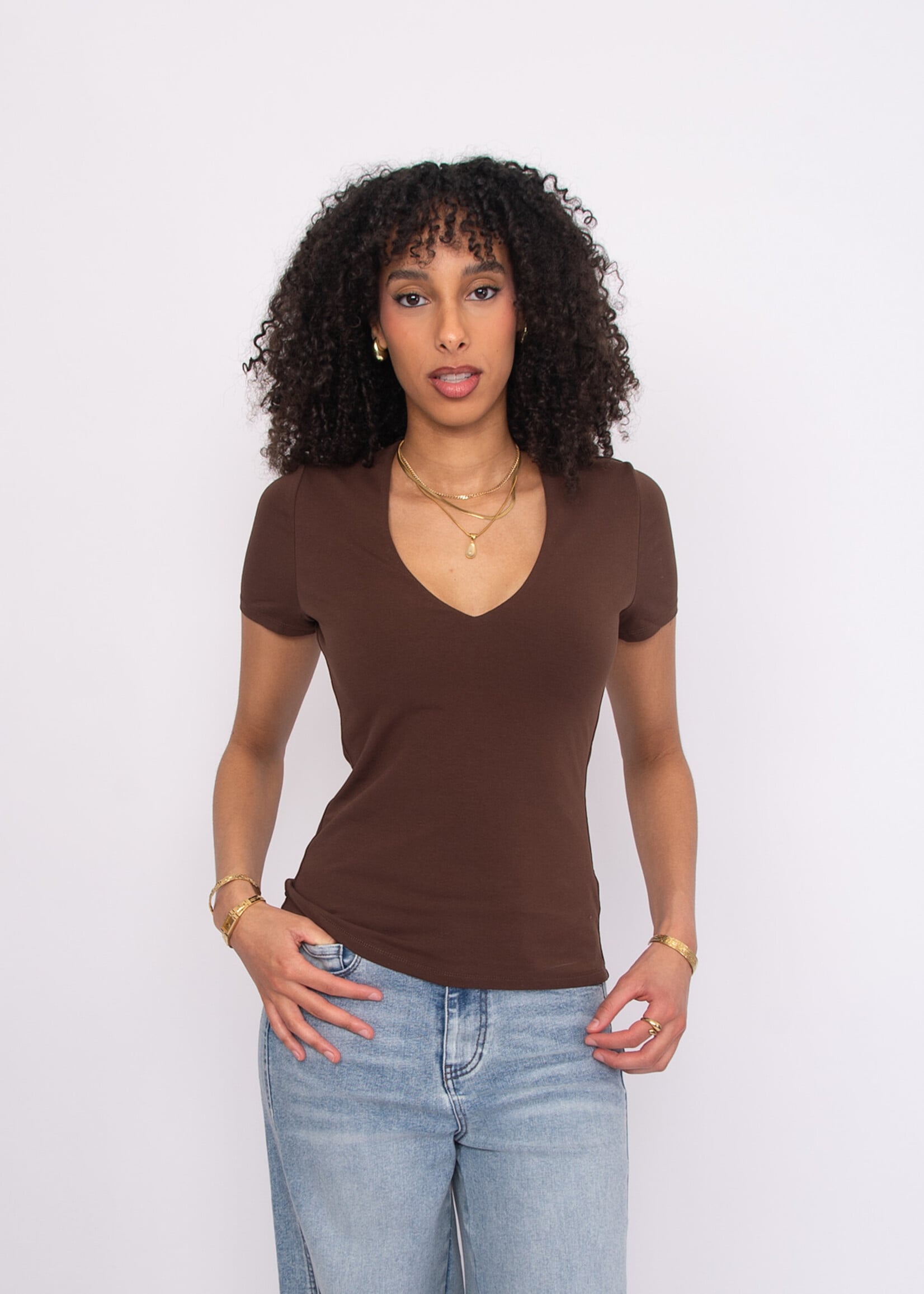 RD STYLE VALENNA V-NECK TOP